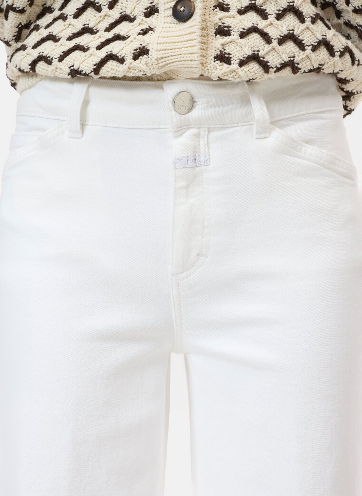 Cropped Jeans aus Baumwoll-Mix CLOSED Weiss