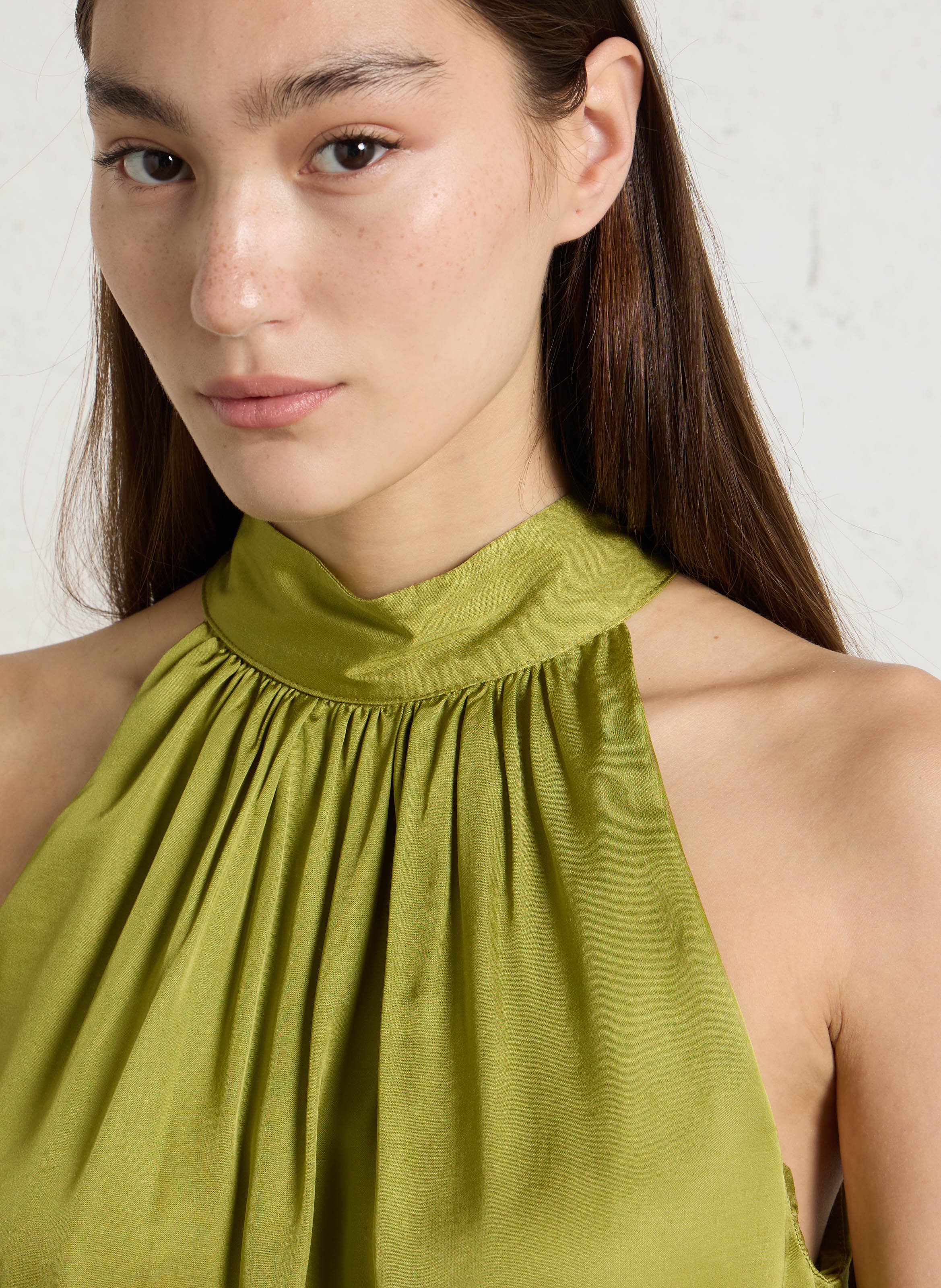 Top col montant IKKS Vert