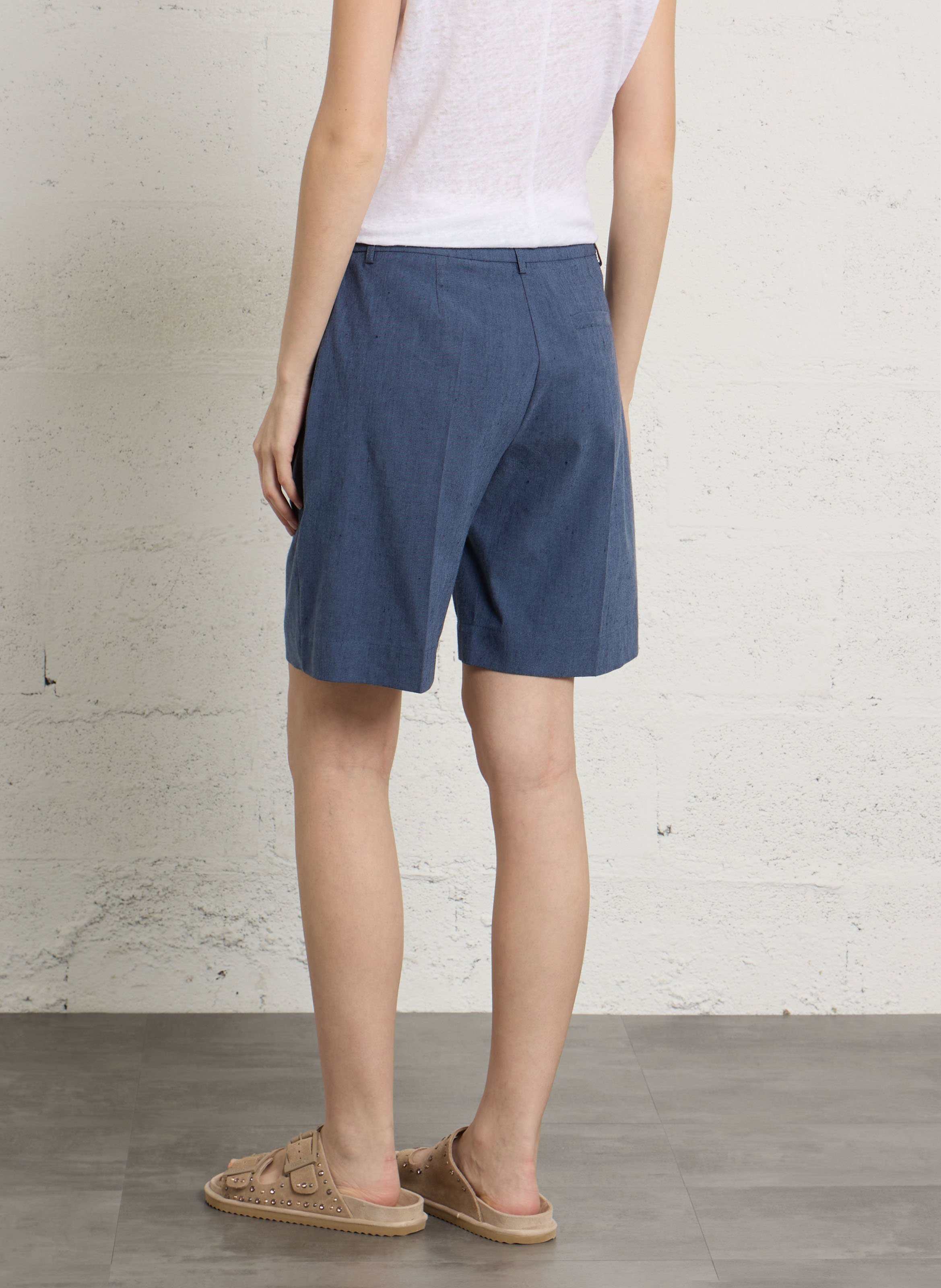 Bermudashorts aus Leinen-Mix SUD EXPRESS Blau