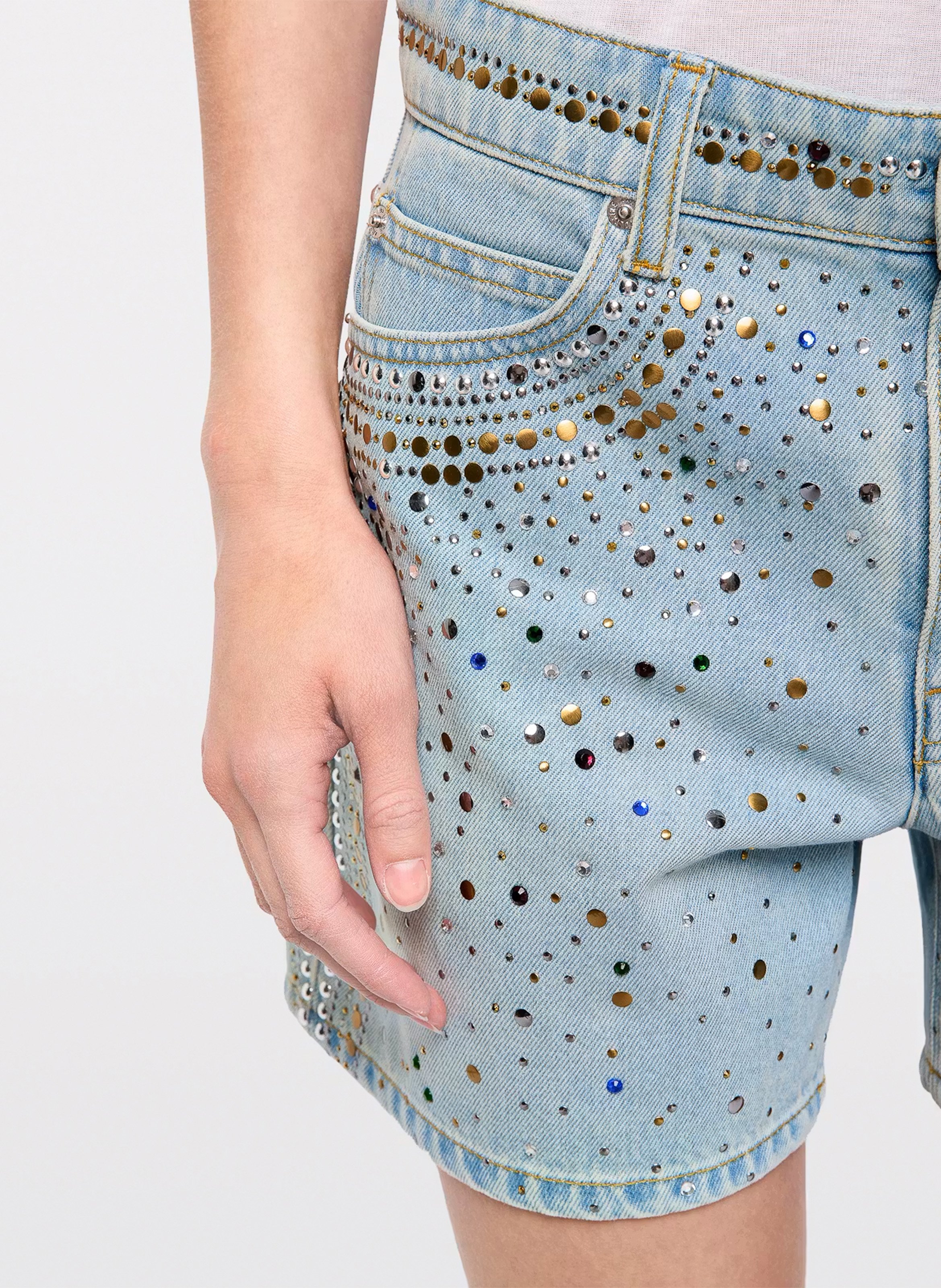 Short ample taille haute à strass ZADIG&VOLTAIRE Bleu