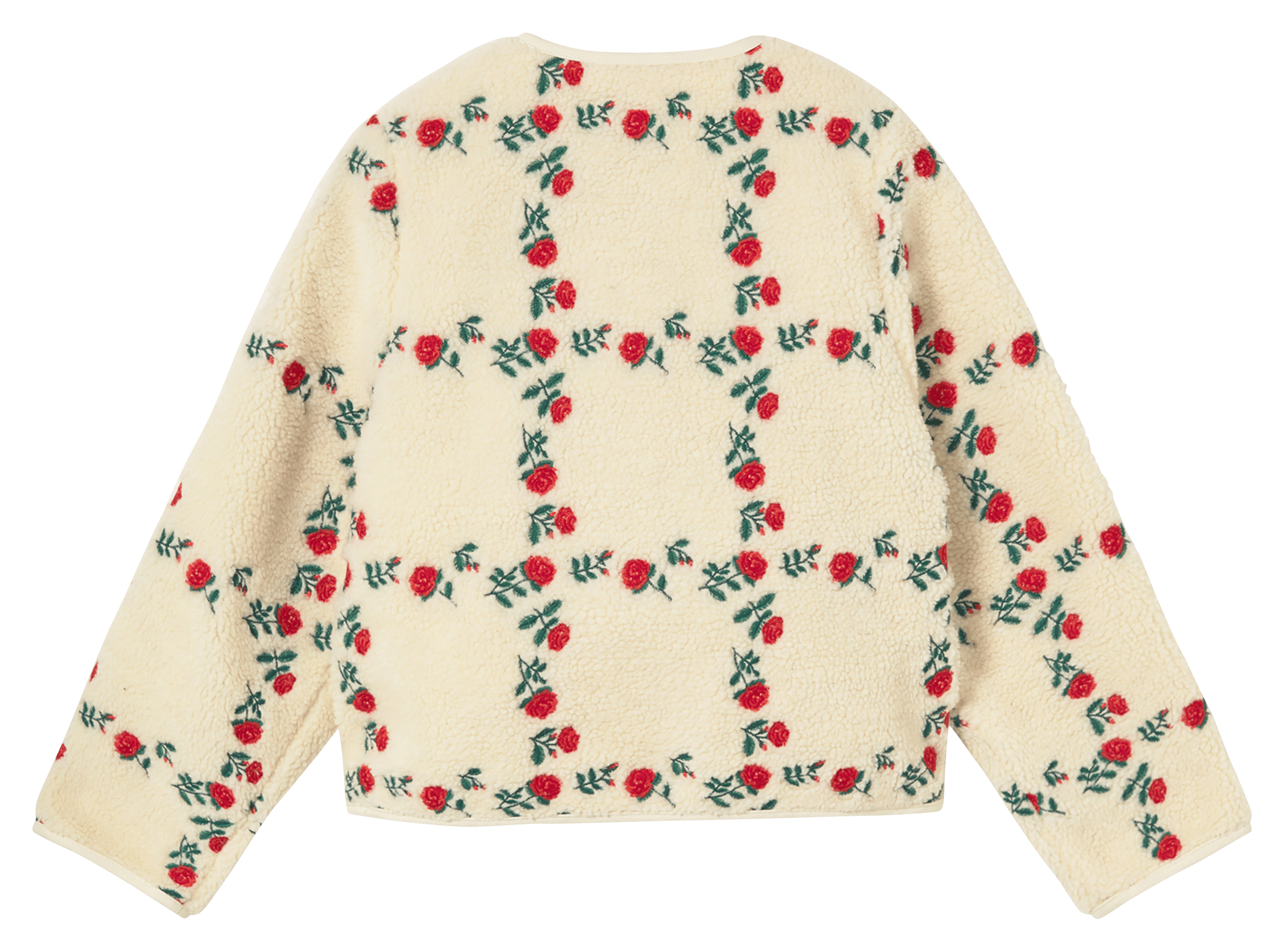 Veste col rond brodée THE TINY BIG SISTER Beige