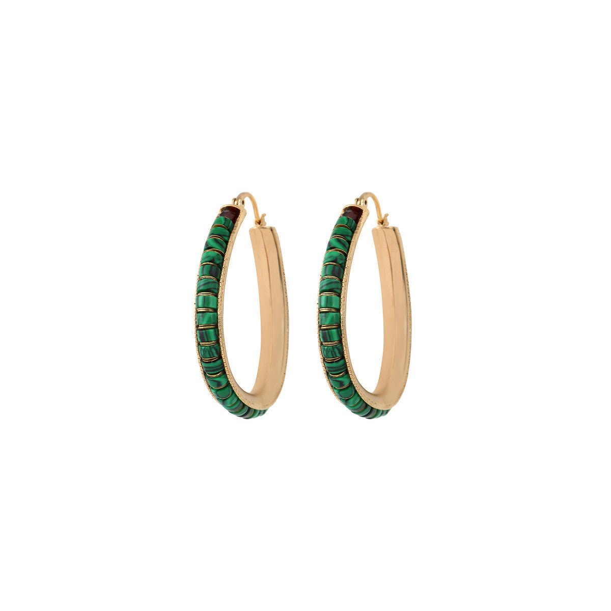 Hoop earrings SATELLITE PARIS Green
