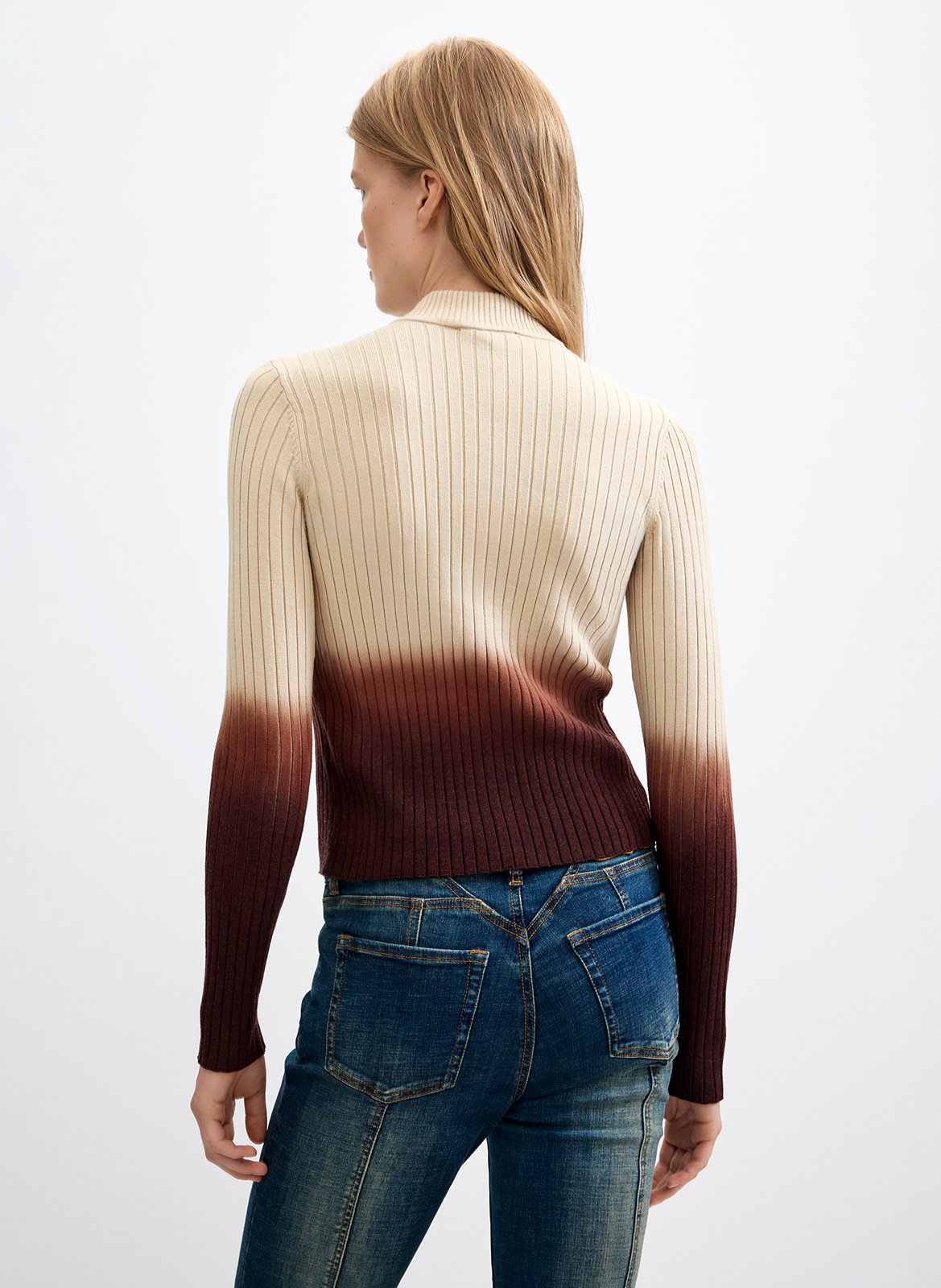 Vest ronde hals tie & dye DESIGUAL Bruin