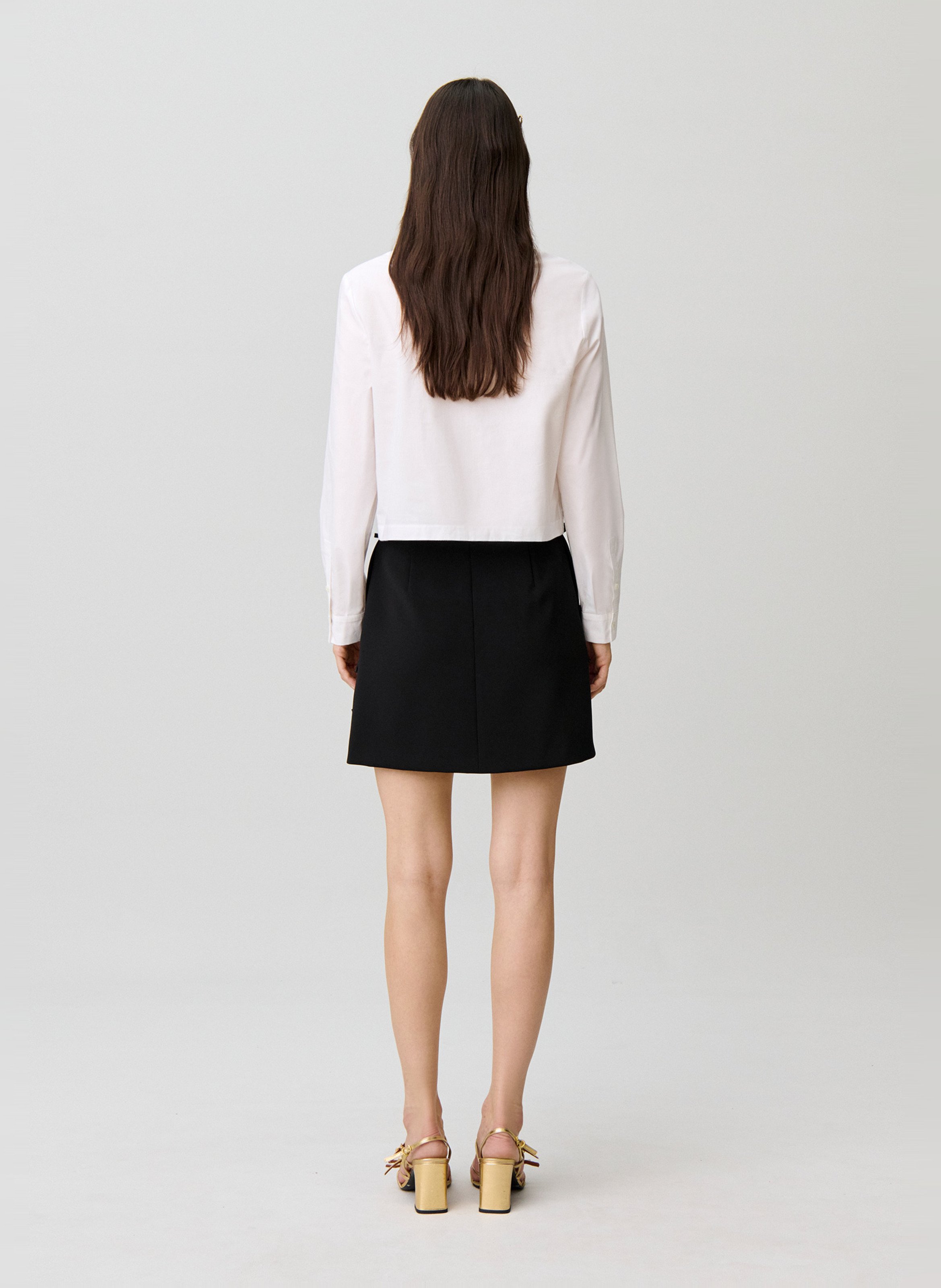 Jupe courte droite ornée de noeuds CLAUDIE PIERLOT Noir