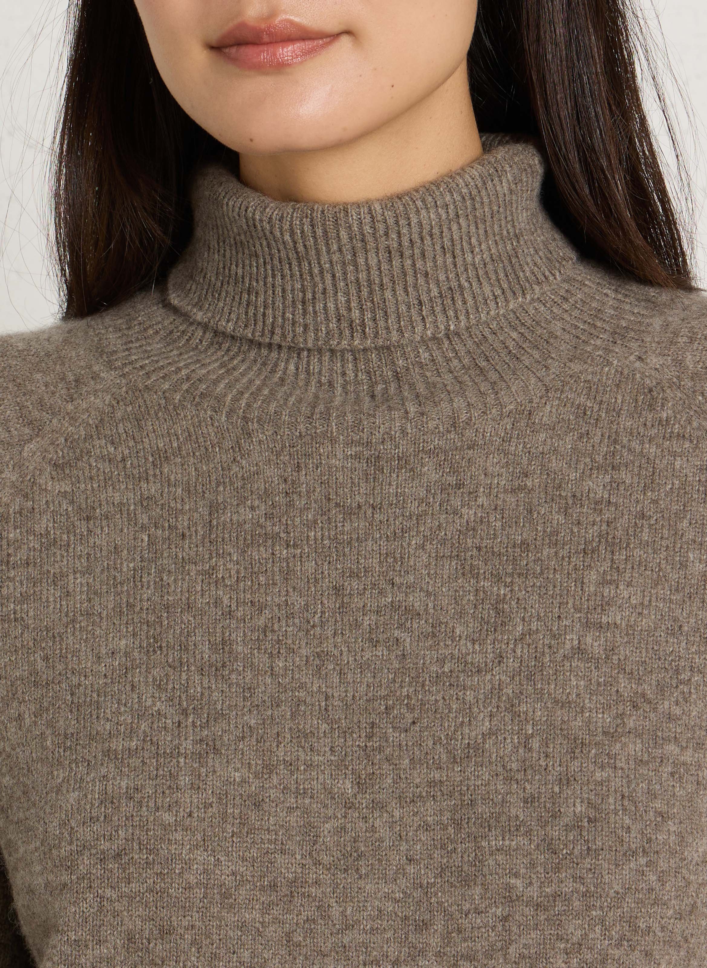 Straight wool turtleneck sweater LEON & HARPER Grey