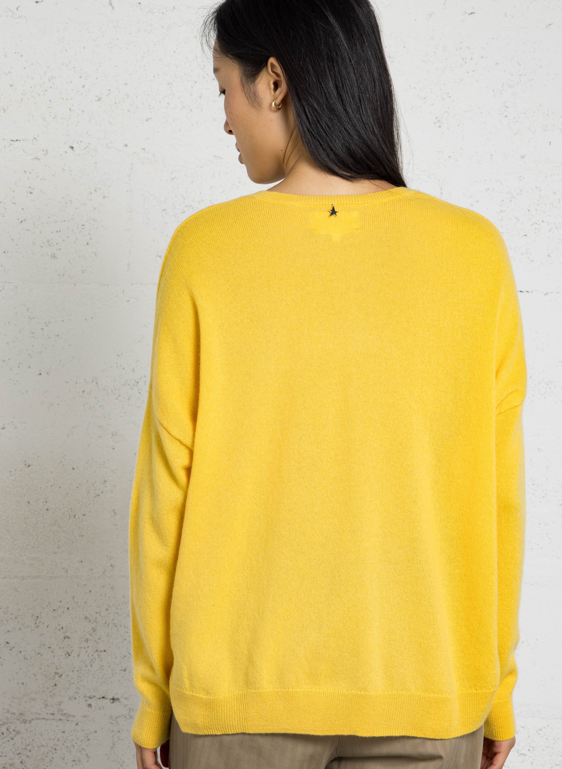 Loose-fit cashmere sweater SUD EXPRESS Yellow