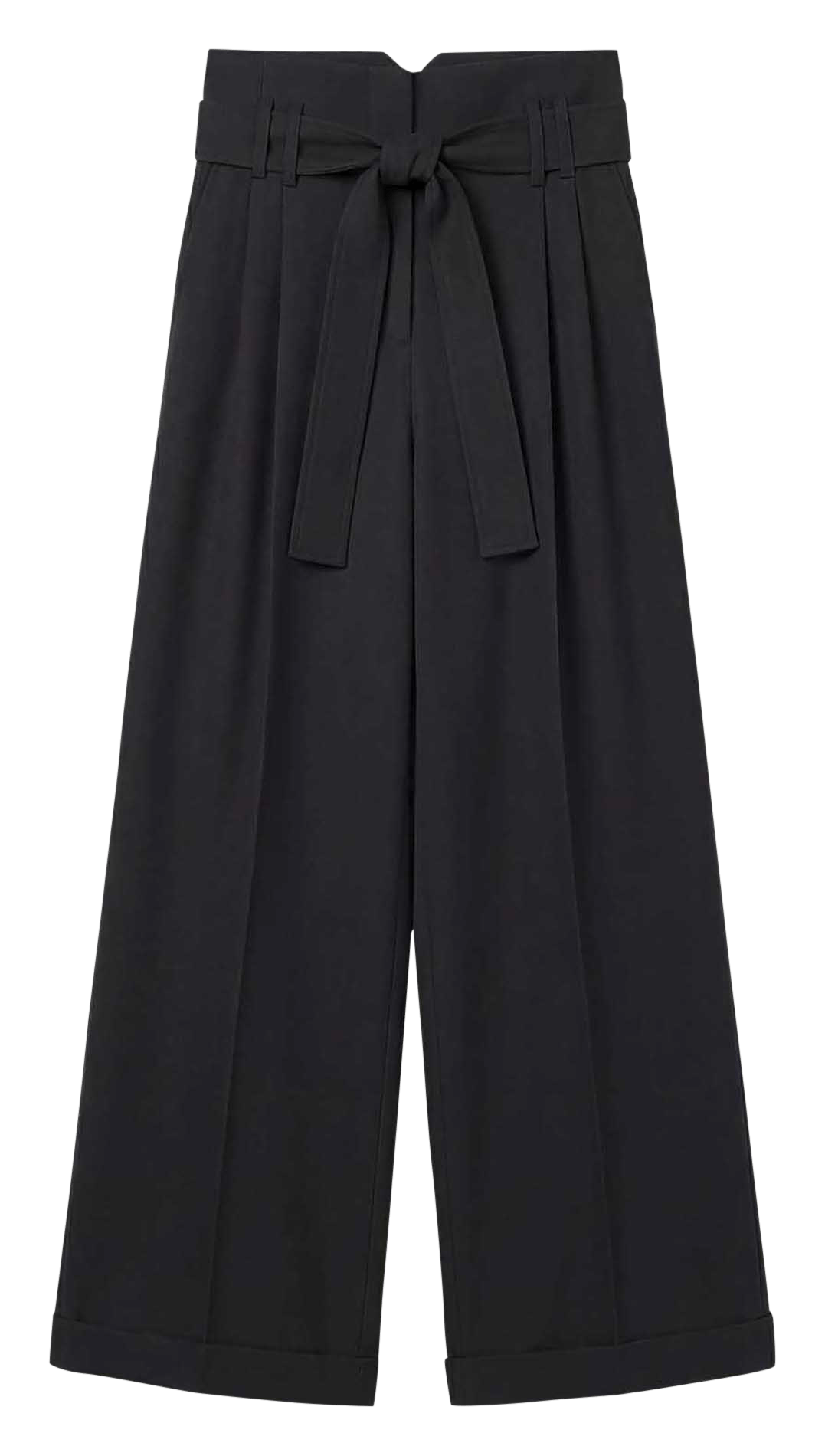 Wijde broek met hoge taille en ceintuur TARA JARMON Grijs