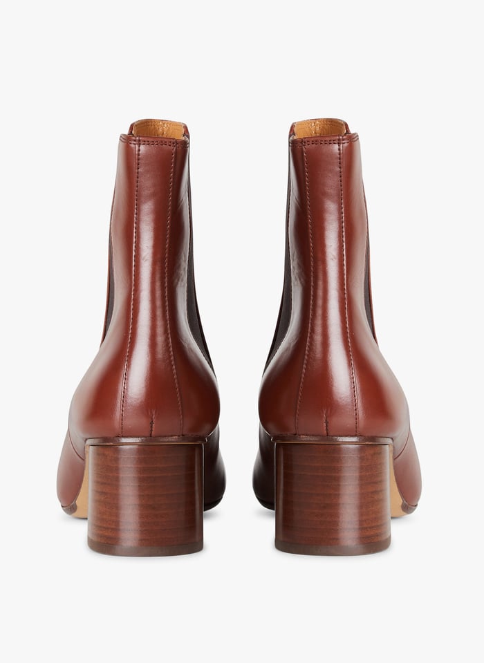 Bottines cuir verni sales