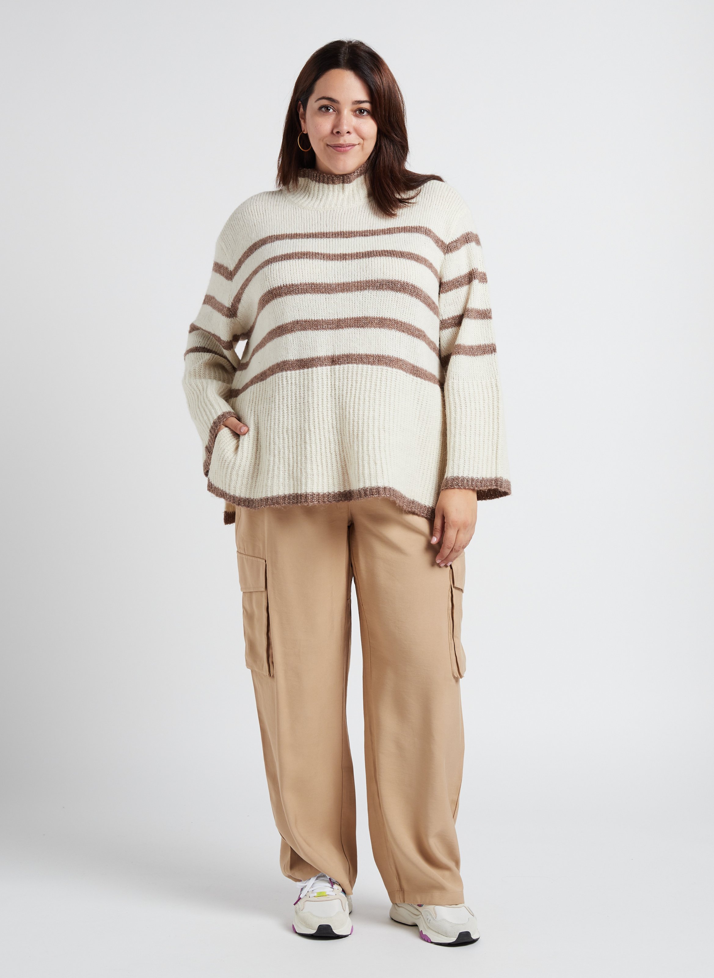 Pantalon droit  EVOKED Beige