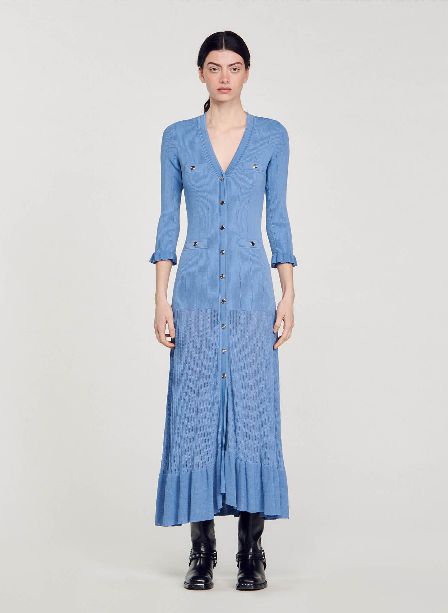 Robe discount bleue sandro