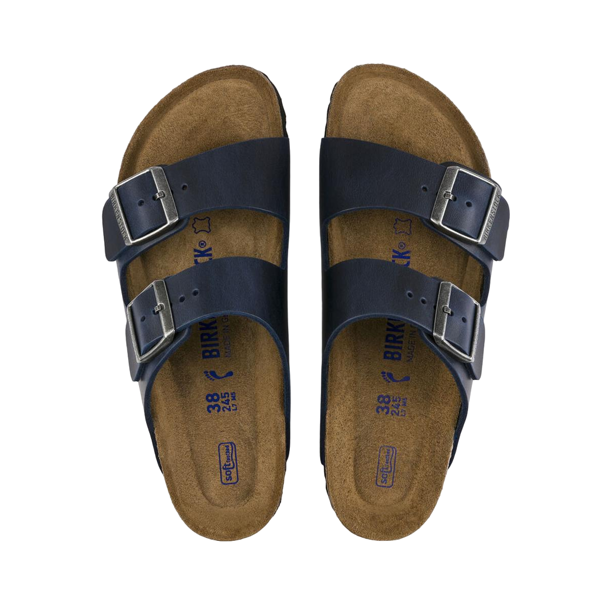 Faux leather sandals BIRKENSTOCK Blue