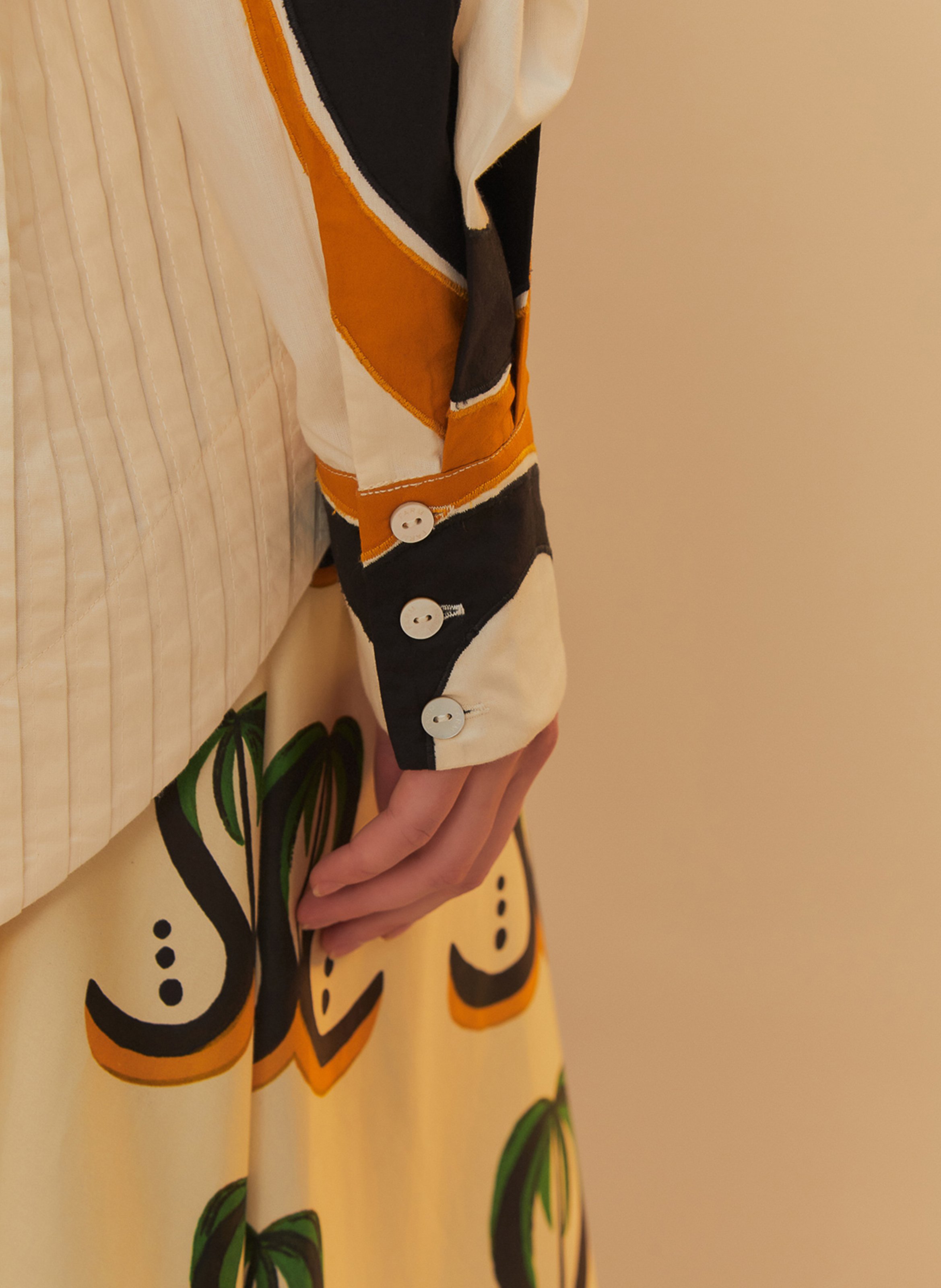 Oversized embroidered shirt FARM RIO Multicolored