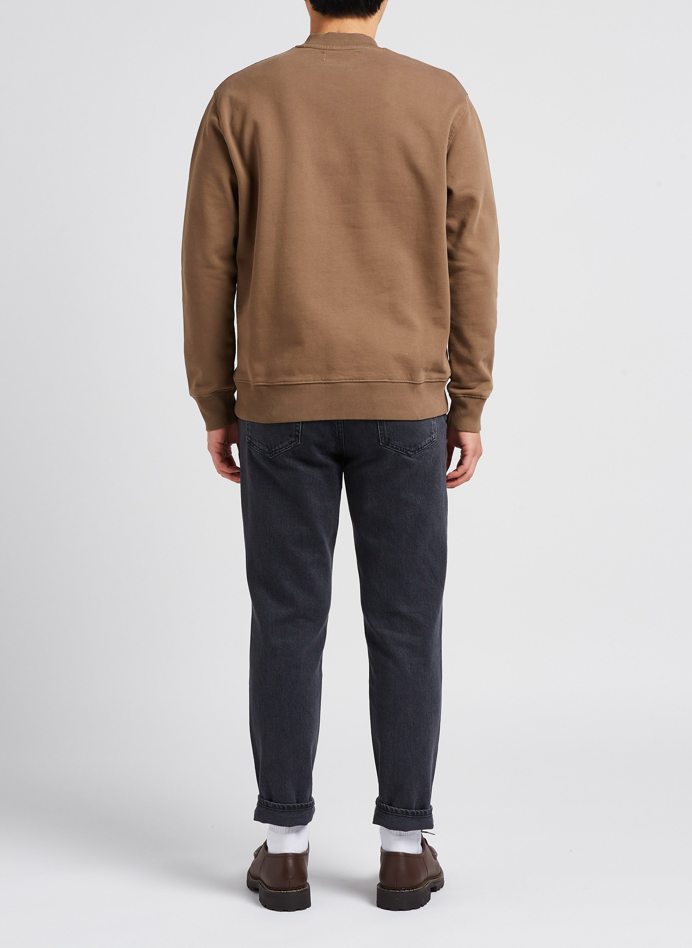 Sweat col rond ample en coton biologique SAMSOE SAMSOE Gris