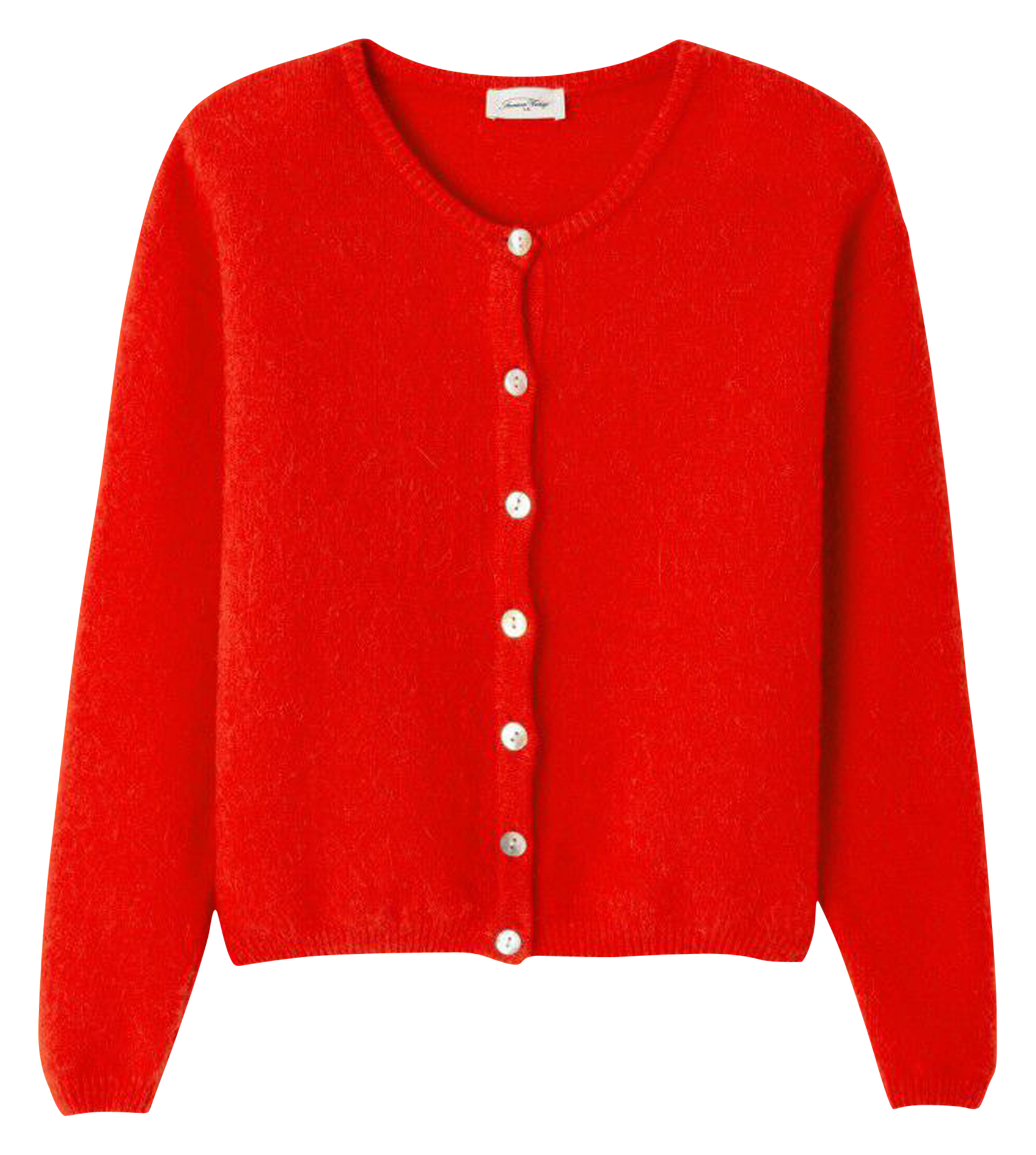 Gilet ample col rond en laine mélangée VITOW Fraise