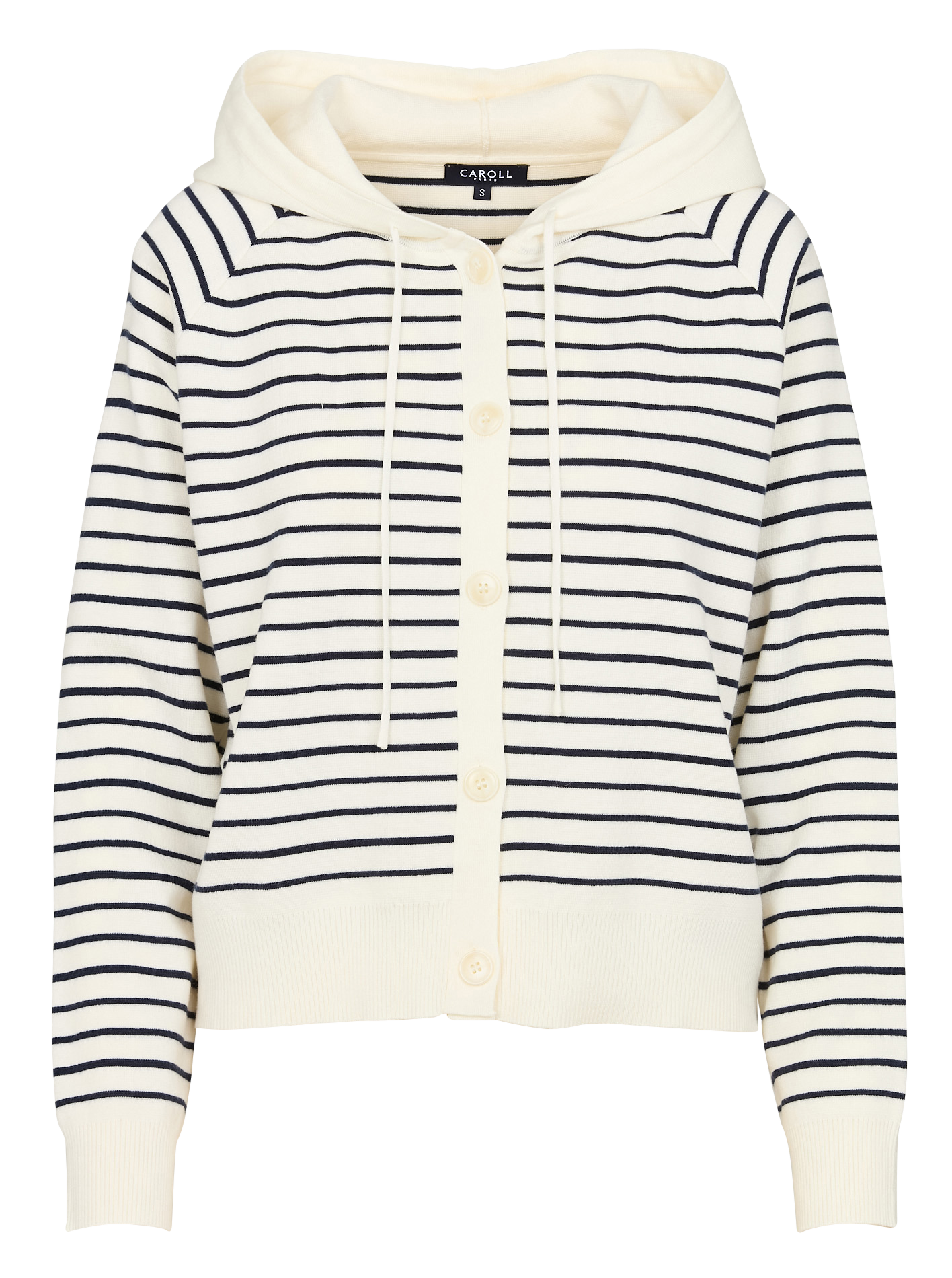 Gilet rayé à capuche  CAROLL Bleu