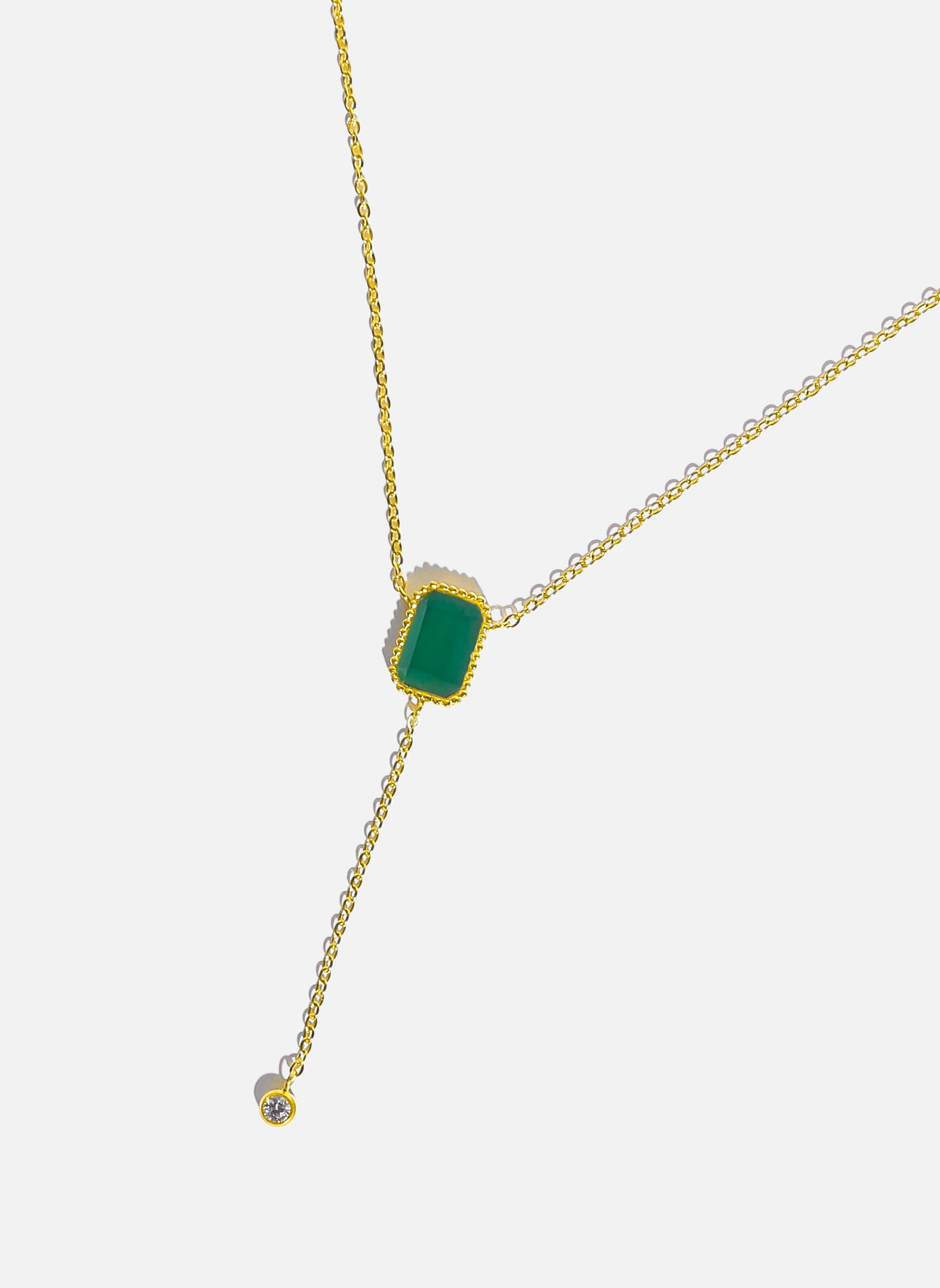Galatea chain necklace GALATEA Onyx vert