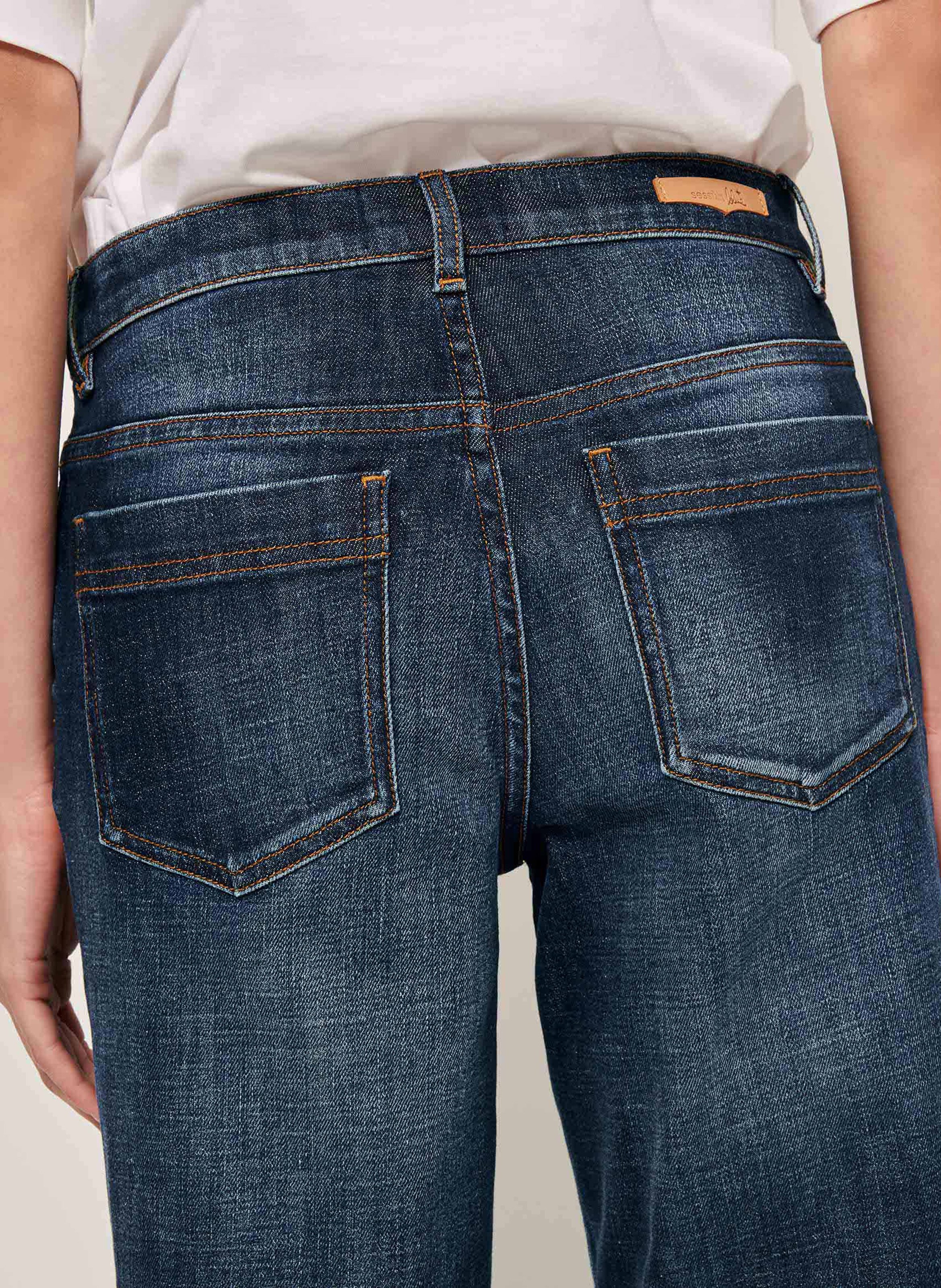 Cotton-blend wide-leg jeans SESSUN Blue