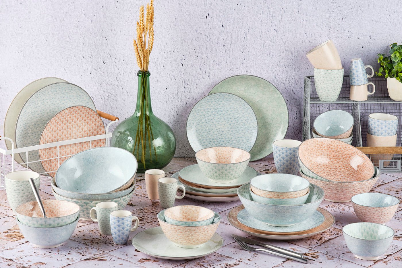 42-Piece Full Dinner Service BJORN Multicolored