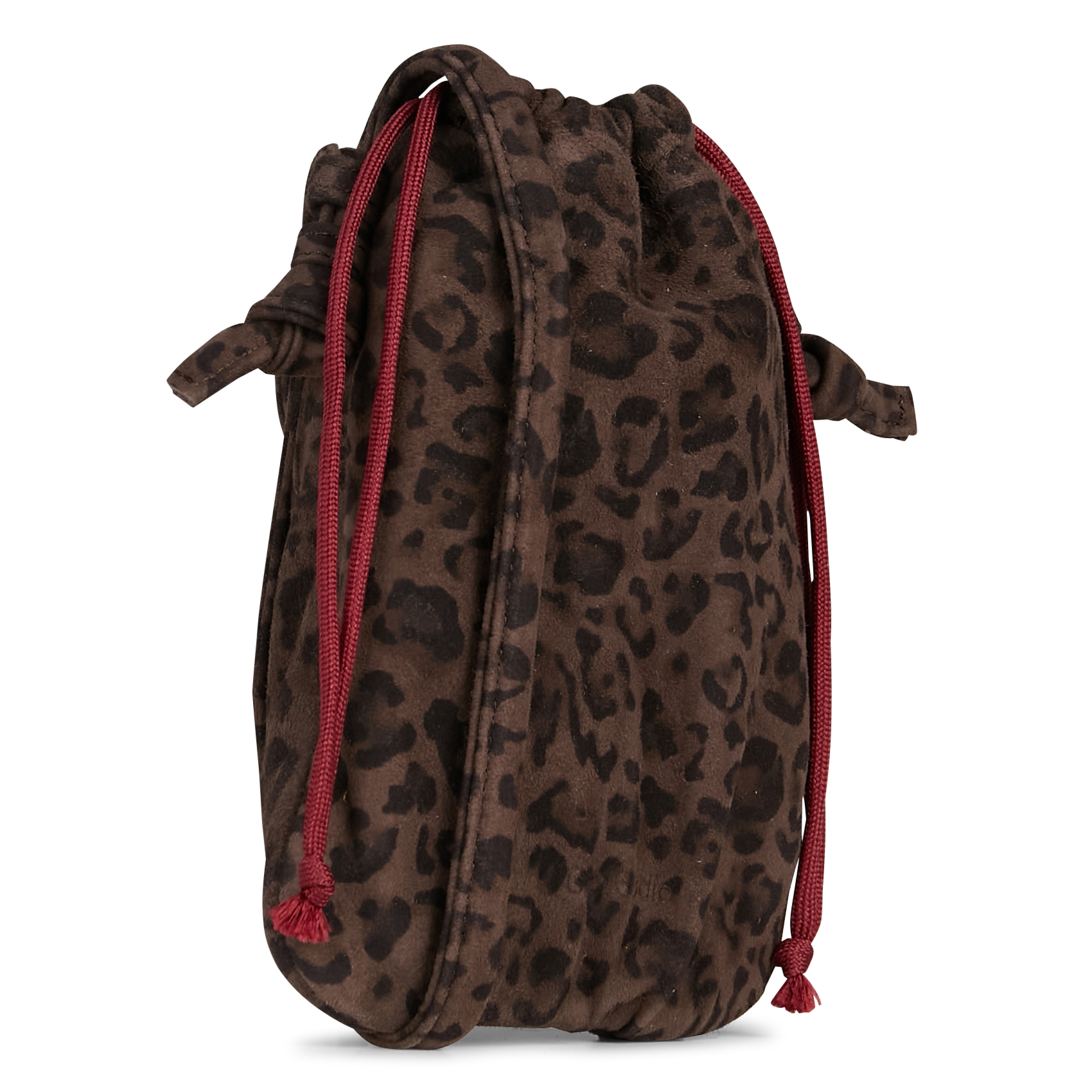 Sac bandoulière en cuir velours imprimé CRAIE STUDIO Marron