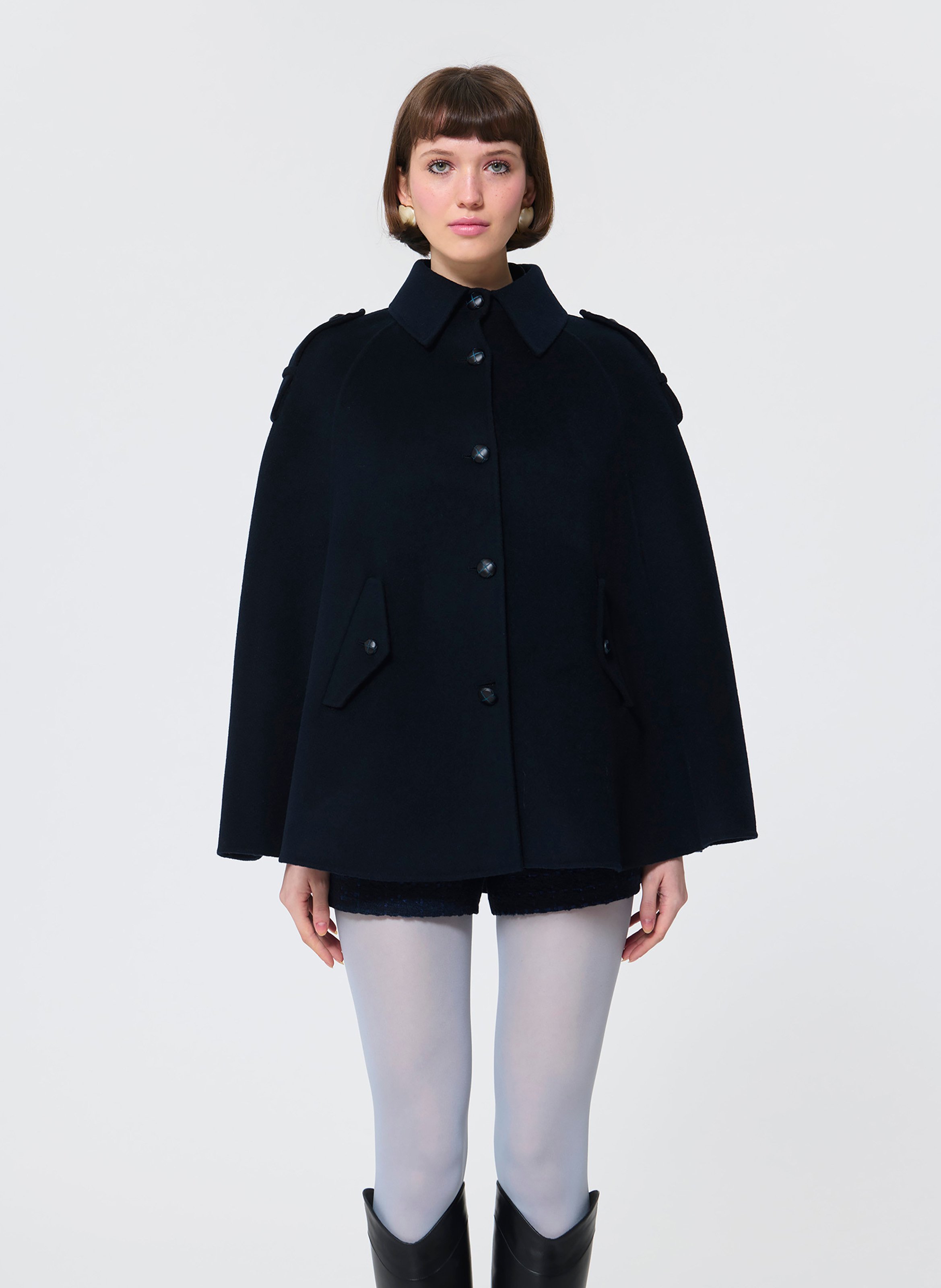 Classic-collar wool-mix coat TARA JARMON