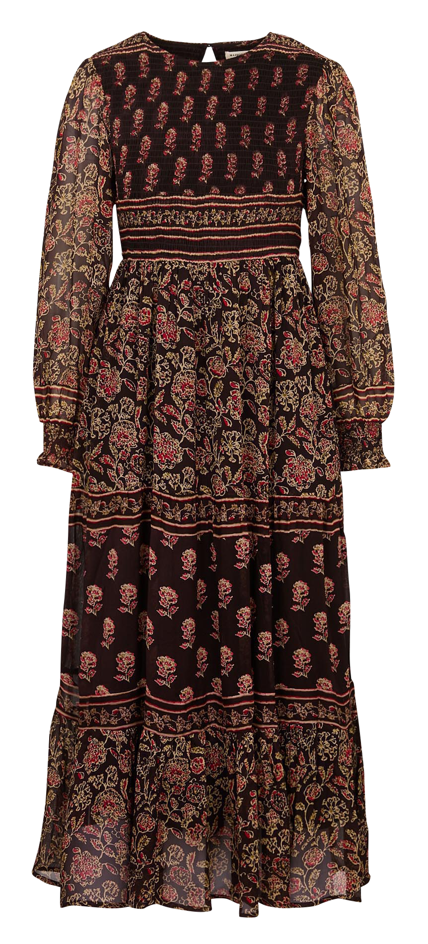 Long floral print viscose dress MAISON HOTEL Multicolored