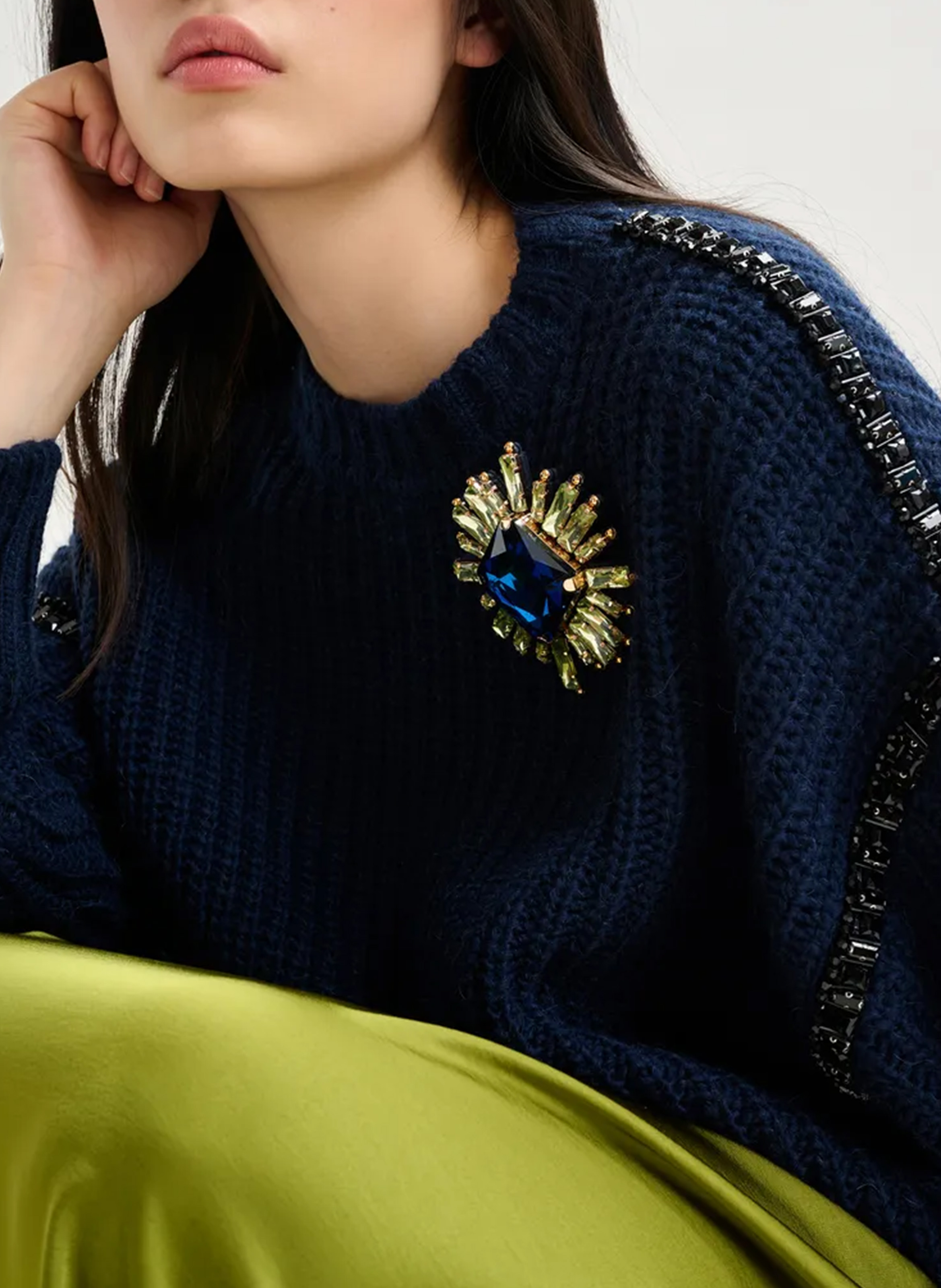 Pull oversize à col amovible ESSENTIEL ANTWERP Bleu