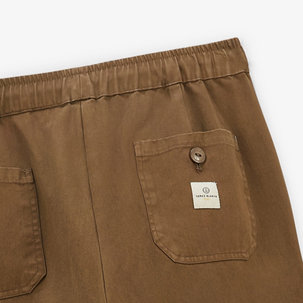 Tapered cut pants with elastic waistband SERGE BLANCO Brown