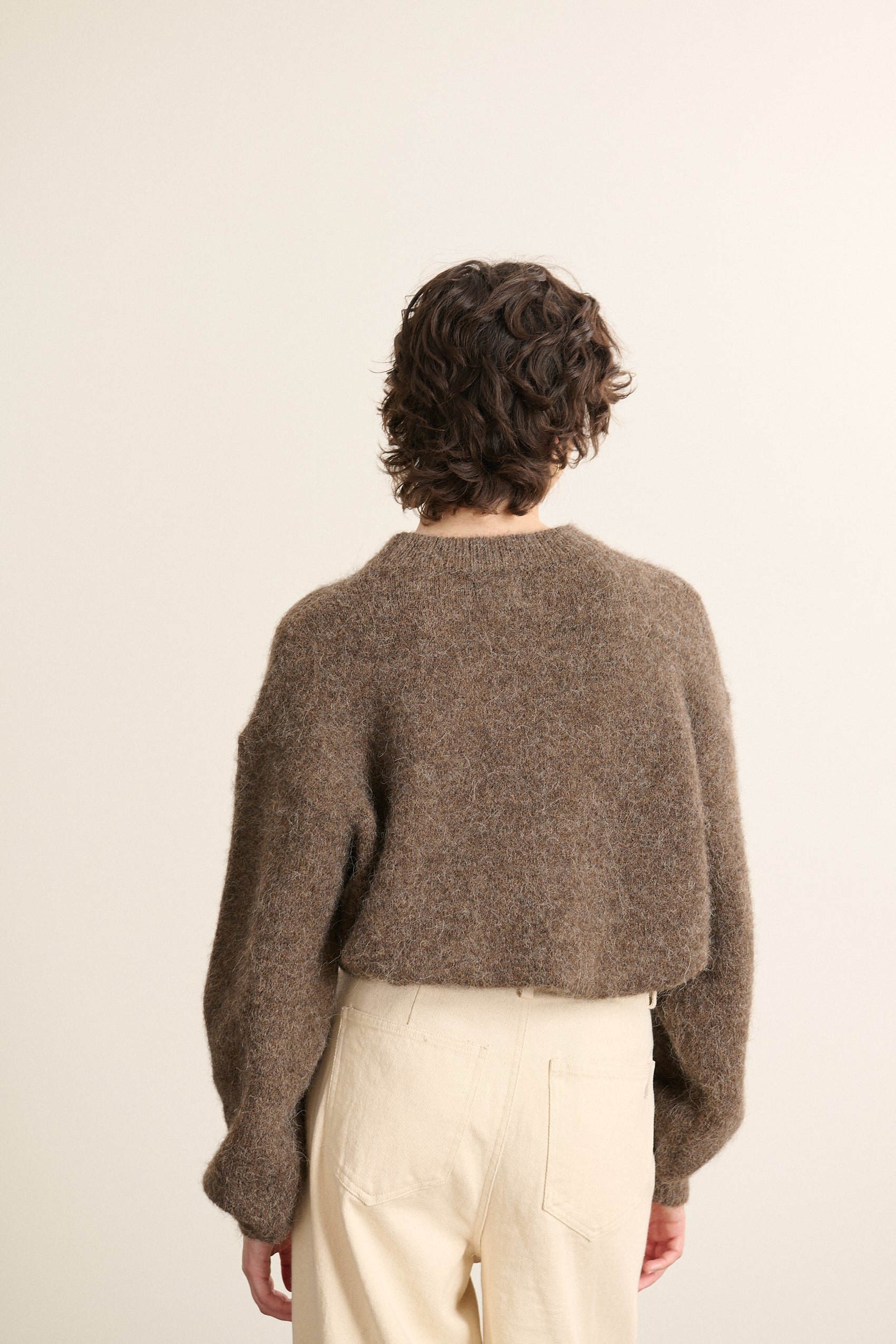 Oversized alpaca wool sweater GARANCE PARIS Brown