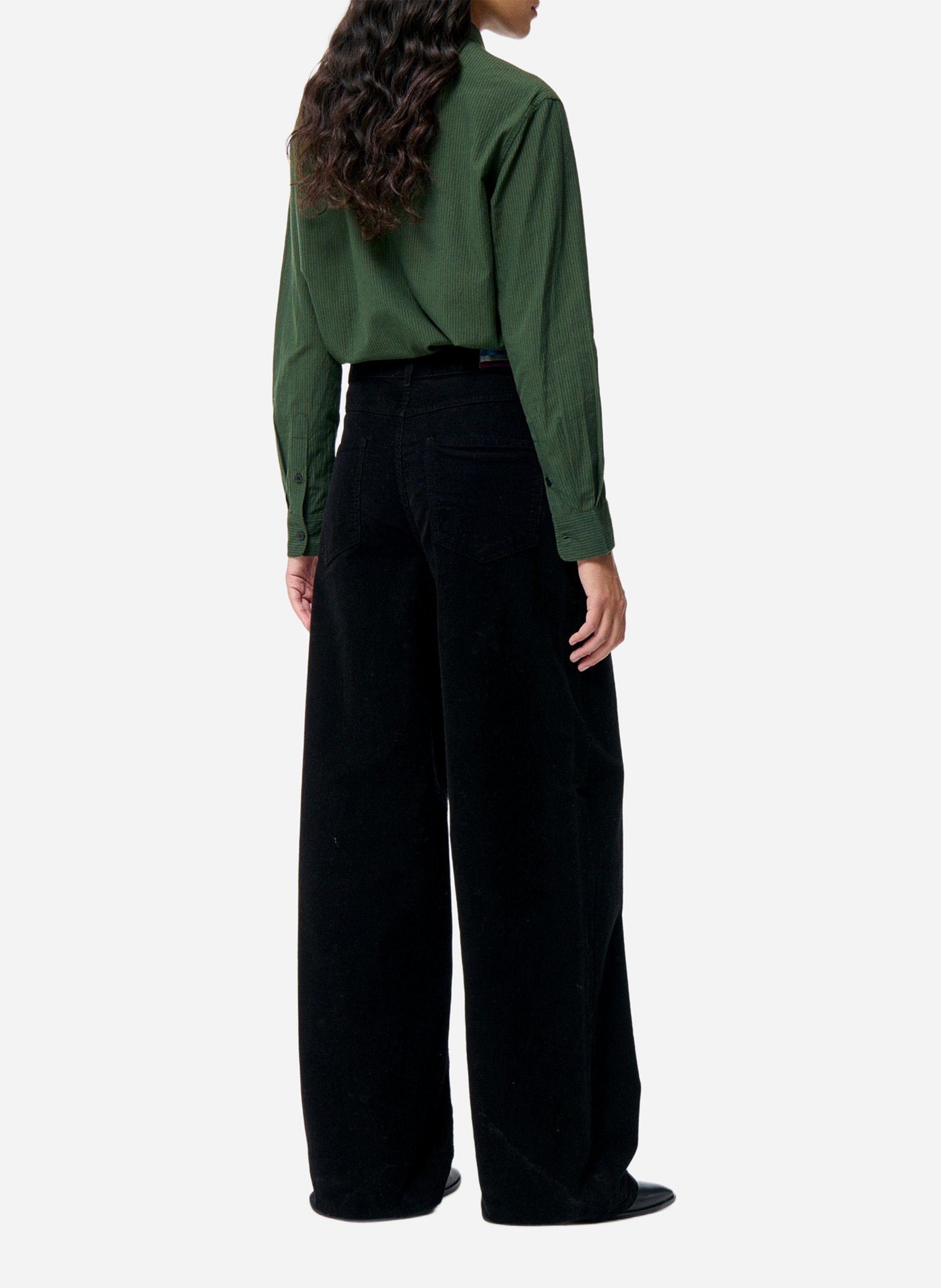 Wijde corduroy broek VANESSA BRUNO Zwart