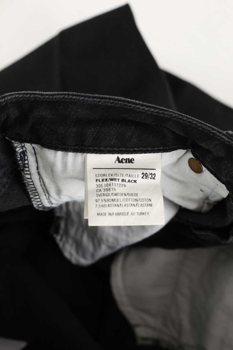 - Straight-leg jeans
- 5 pockets
- Straight cut
- Faded effect ACNE STUDIOS - Seconde Main Black