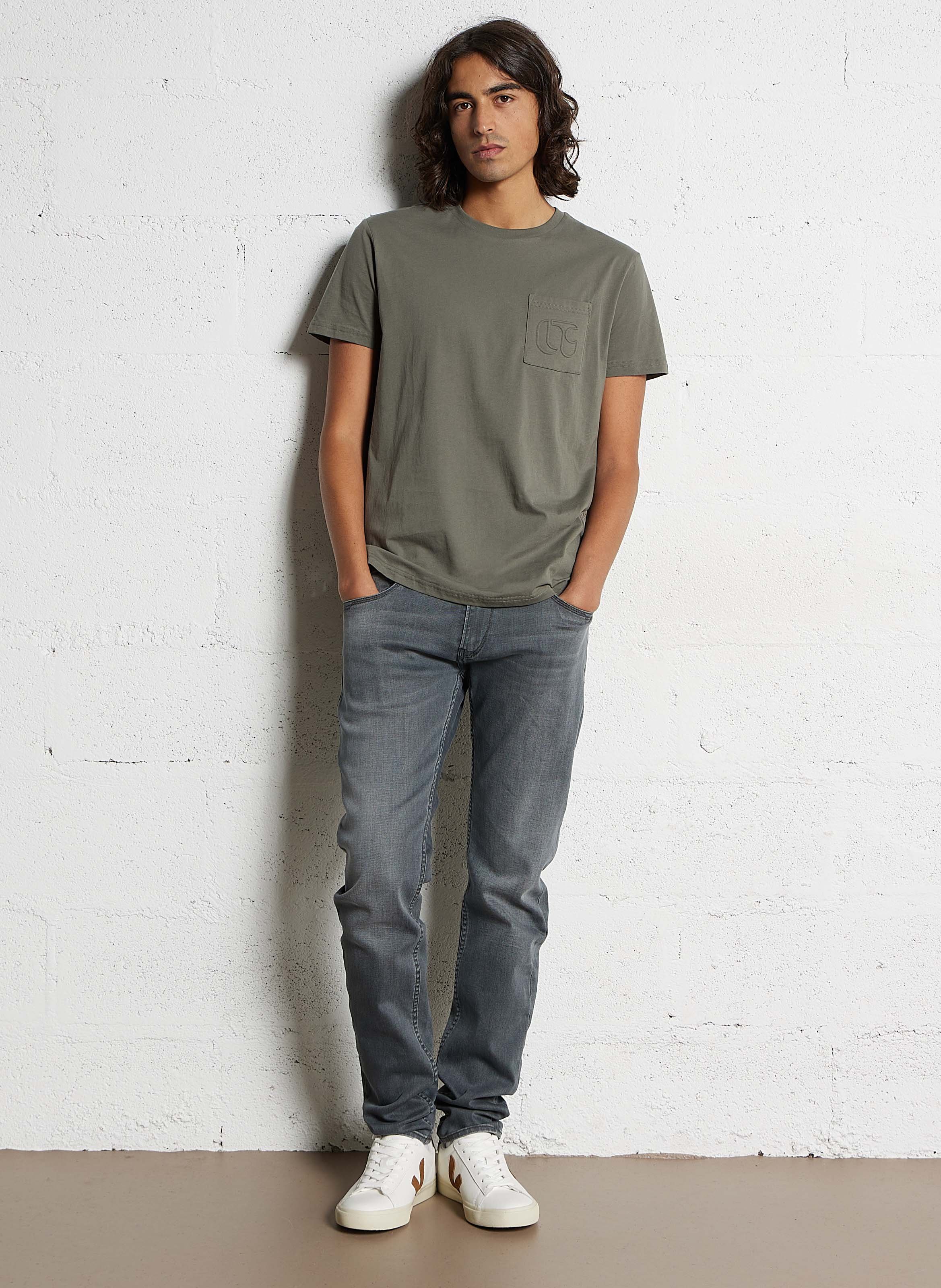 Jeans aderenti in misto cotone LE TEMPS DES CERISES Grigio