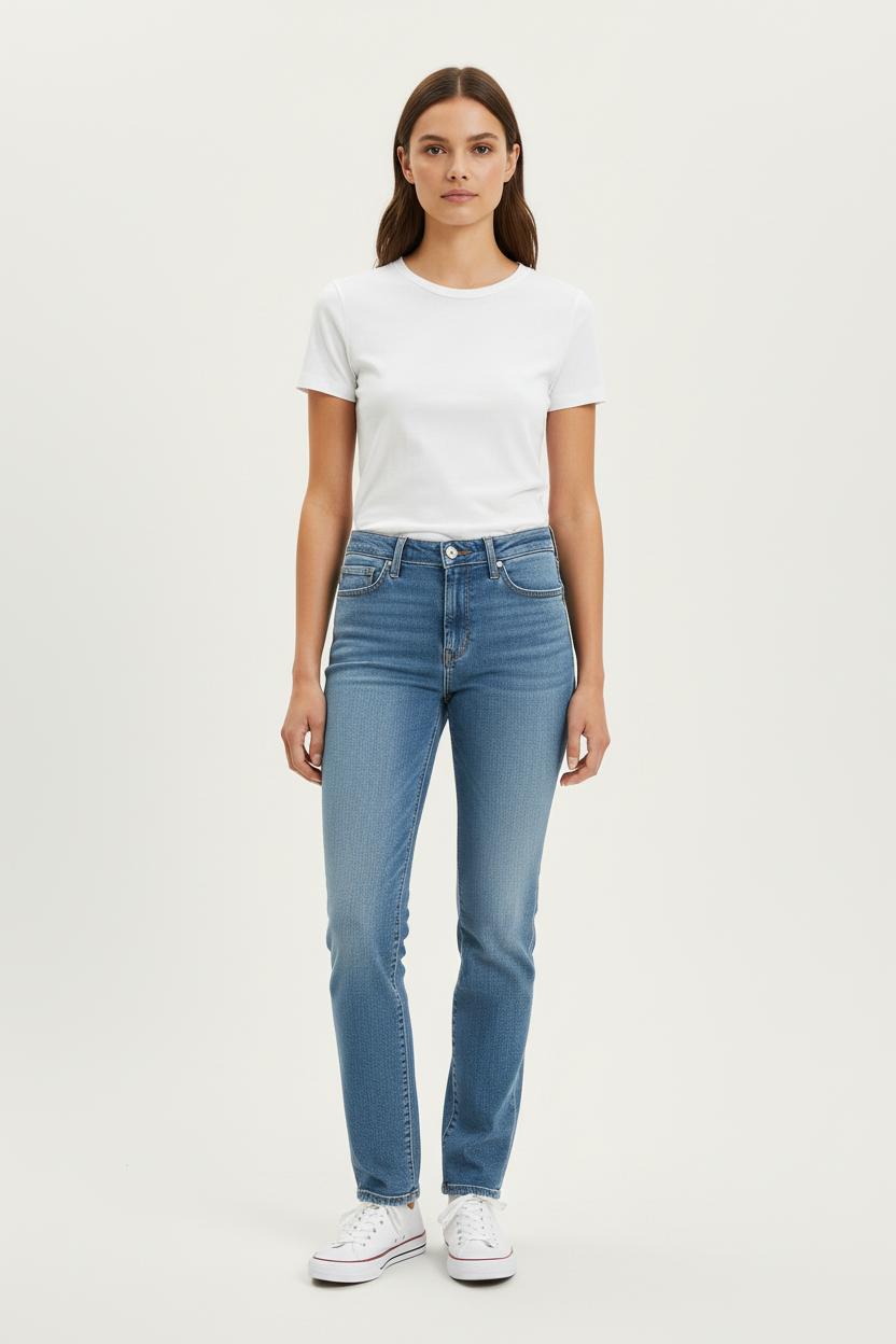 Cropped slim jeans with studs LEVI'S - Seconde main Blue