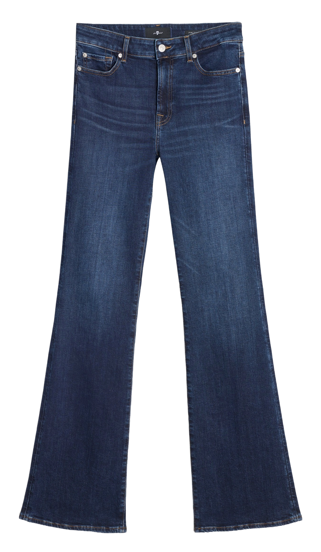 Flared jeans van ruw denim 7 FOR ALL MANKIND Blauw