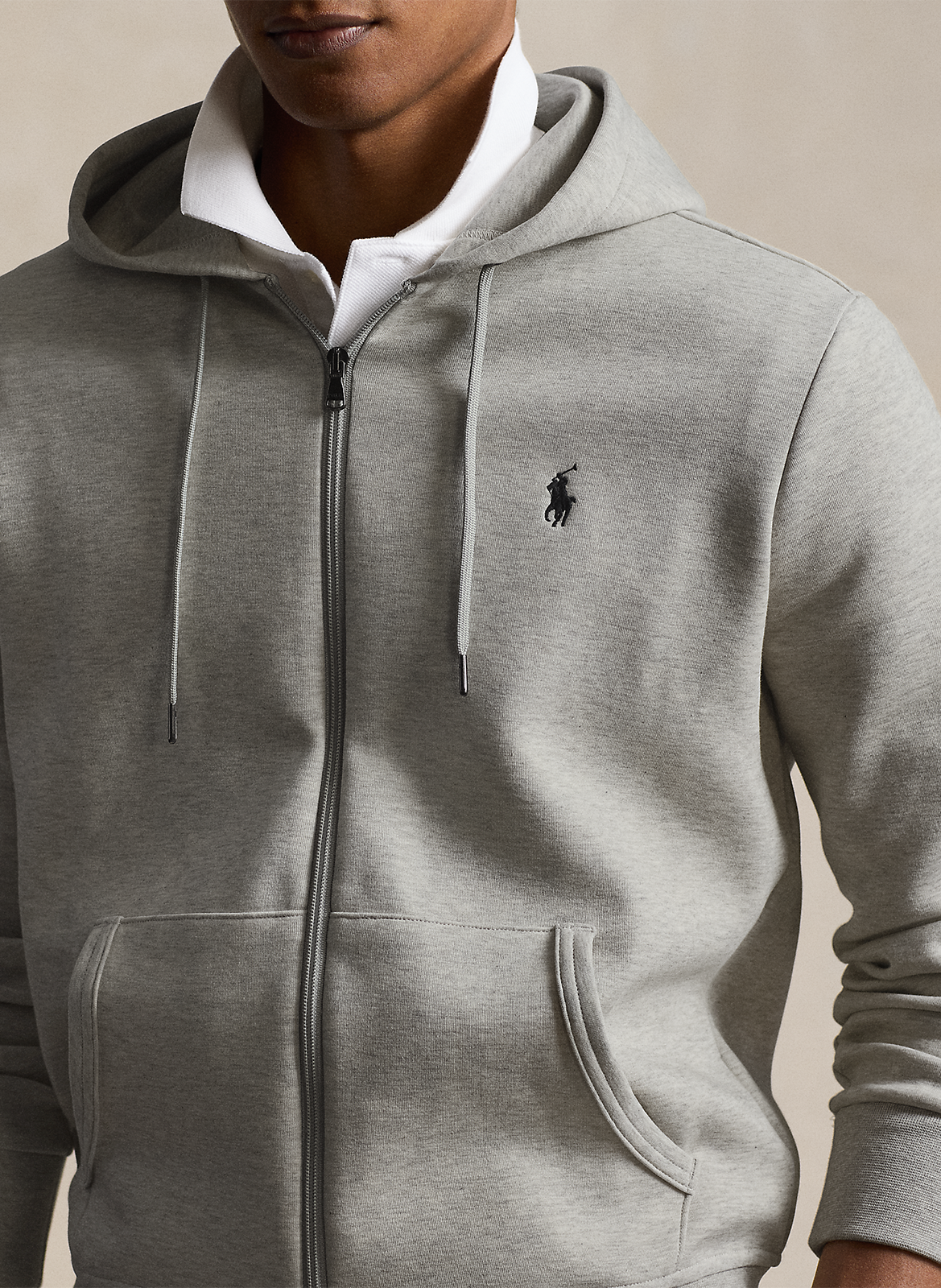 Kapuzensweatshirt aus Baumwoll-Mix Grau