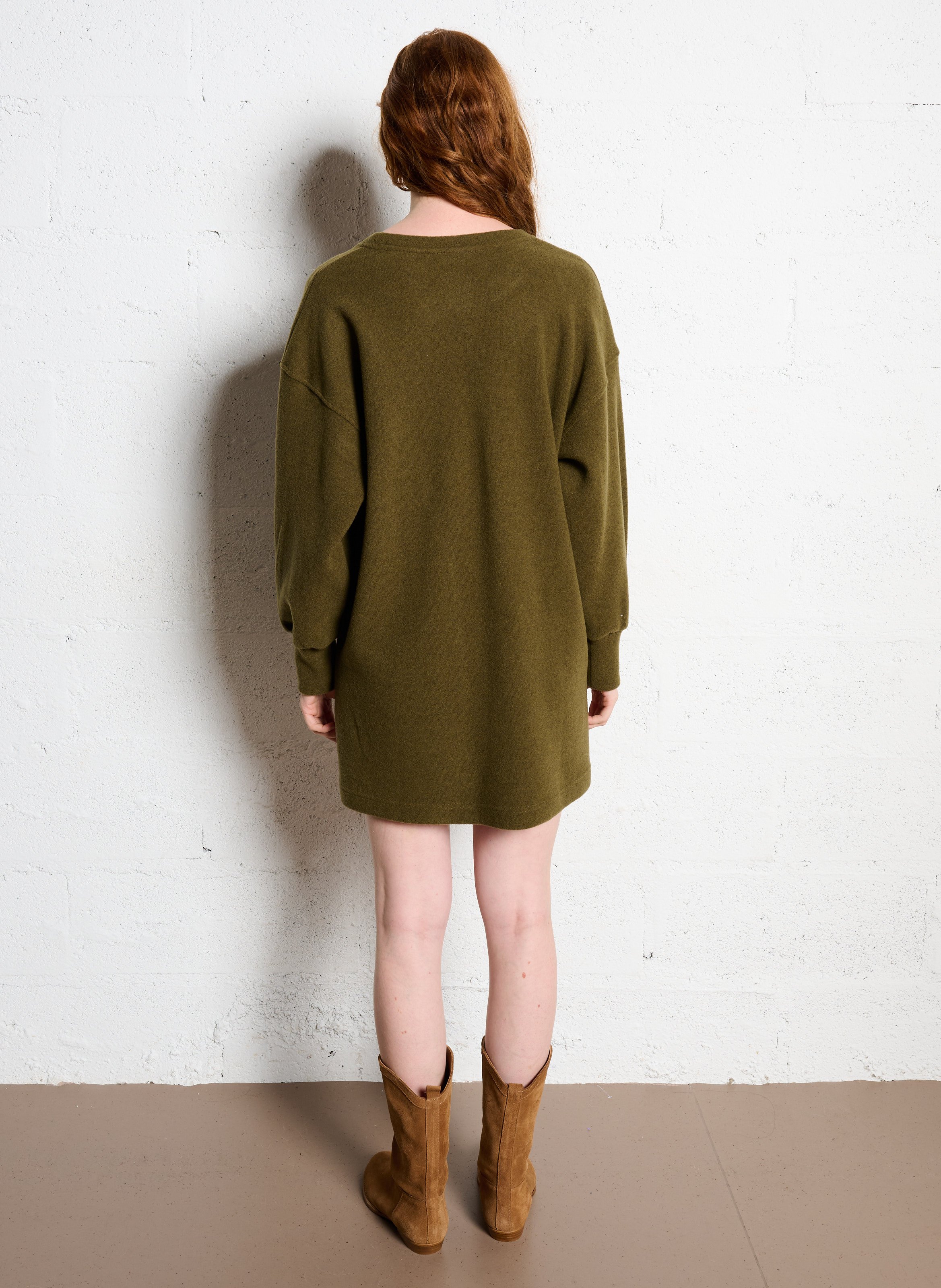 Robe courte ample unie BENSIMON Kaki