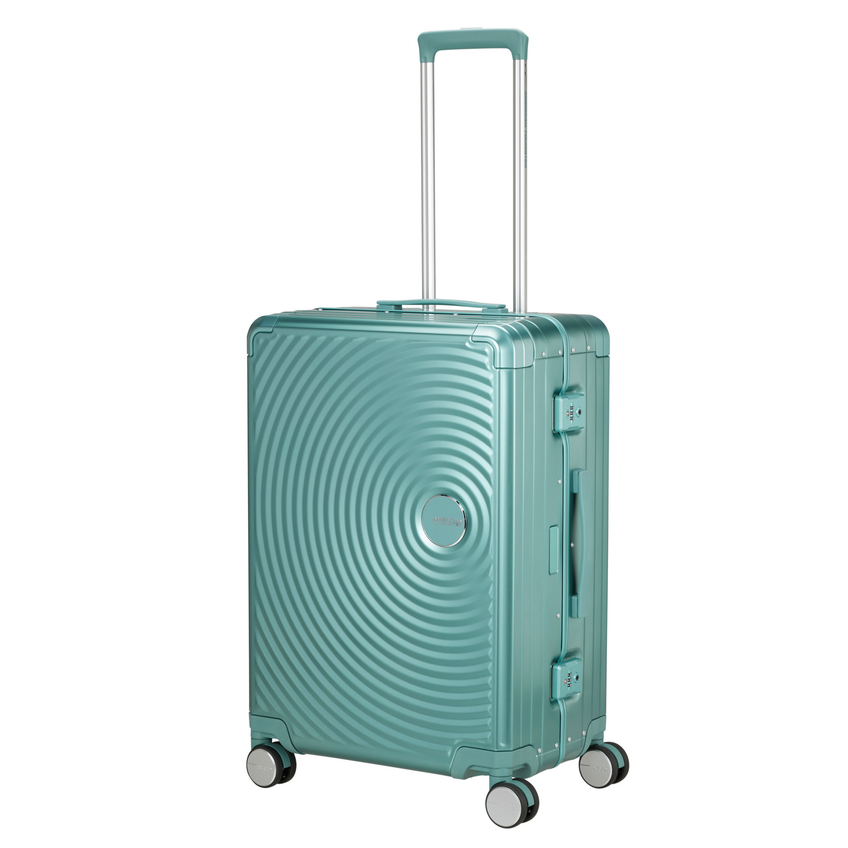 Aluminum suitcase with 4 wheels size M AMERICAN TOURISTER Blue