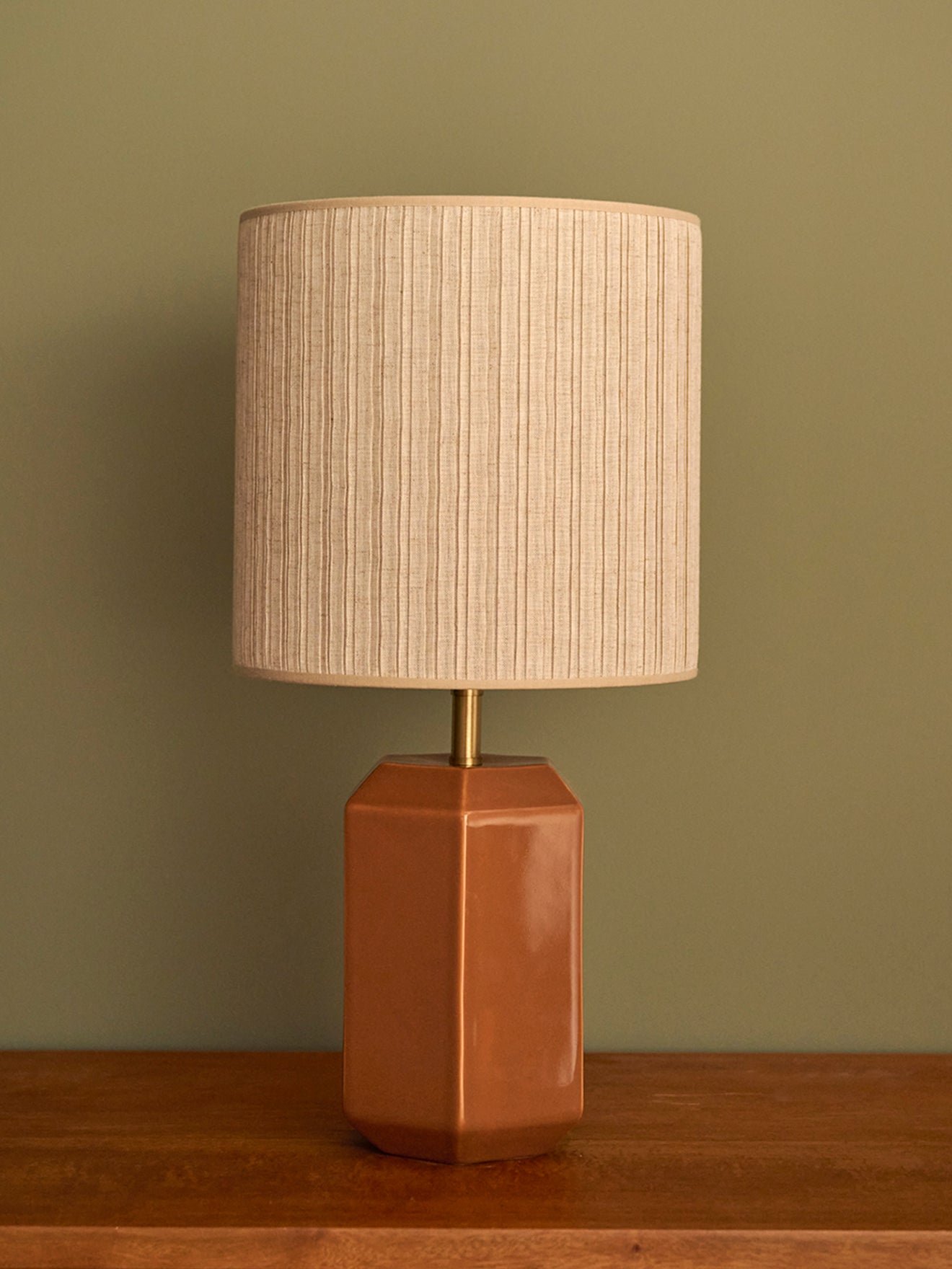Ceramic table lamp base - small size victory model CYRILLUS Brown