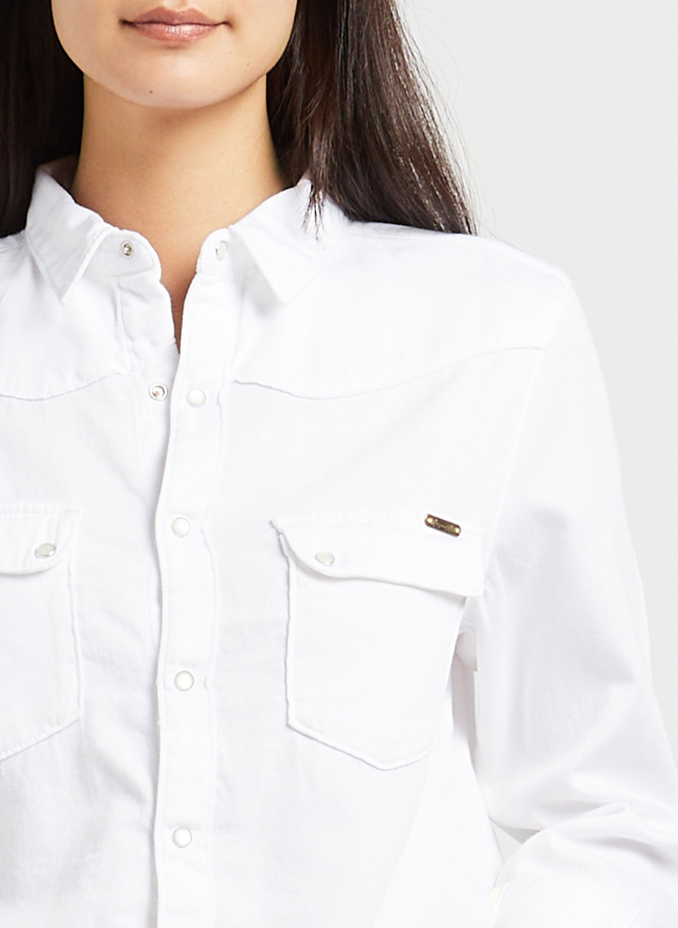 Cotton shirt with classic collar ACQUAVERDE White