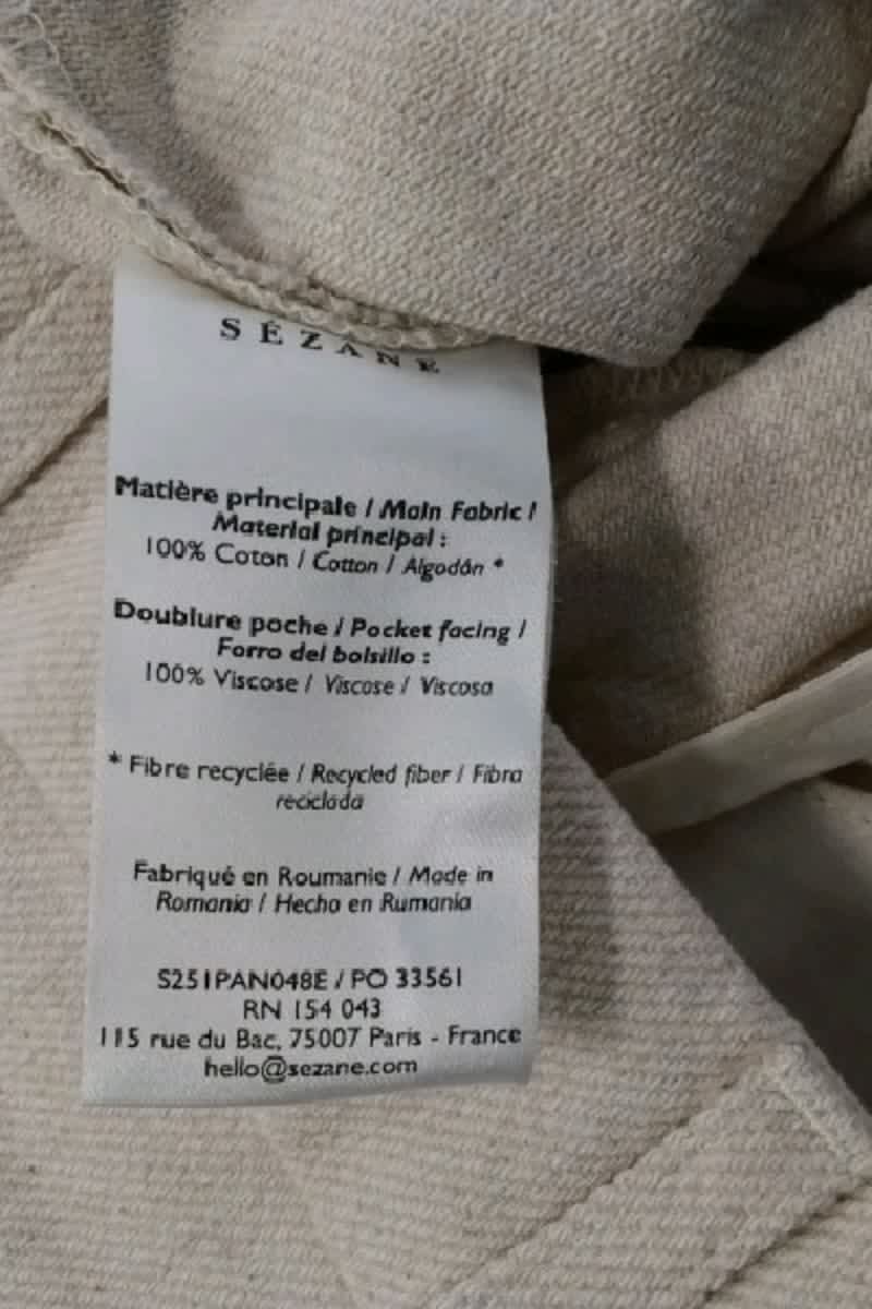 Wide trousers SEZANE - Seconde main Beige