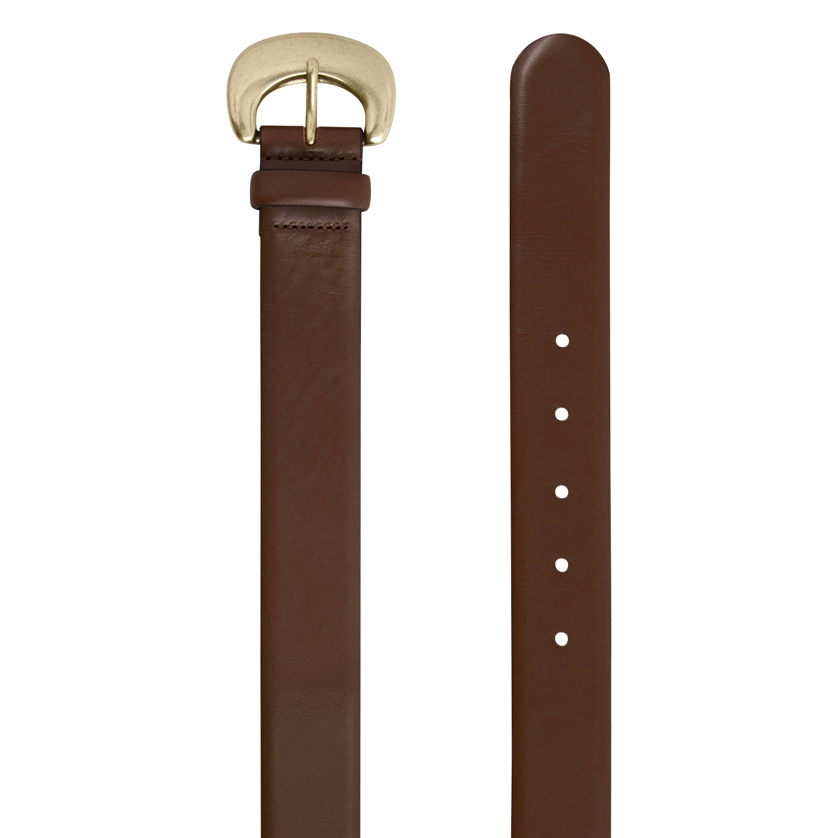 Buckled leather belt BA&SH Brown