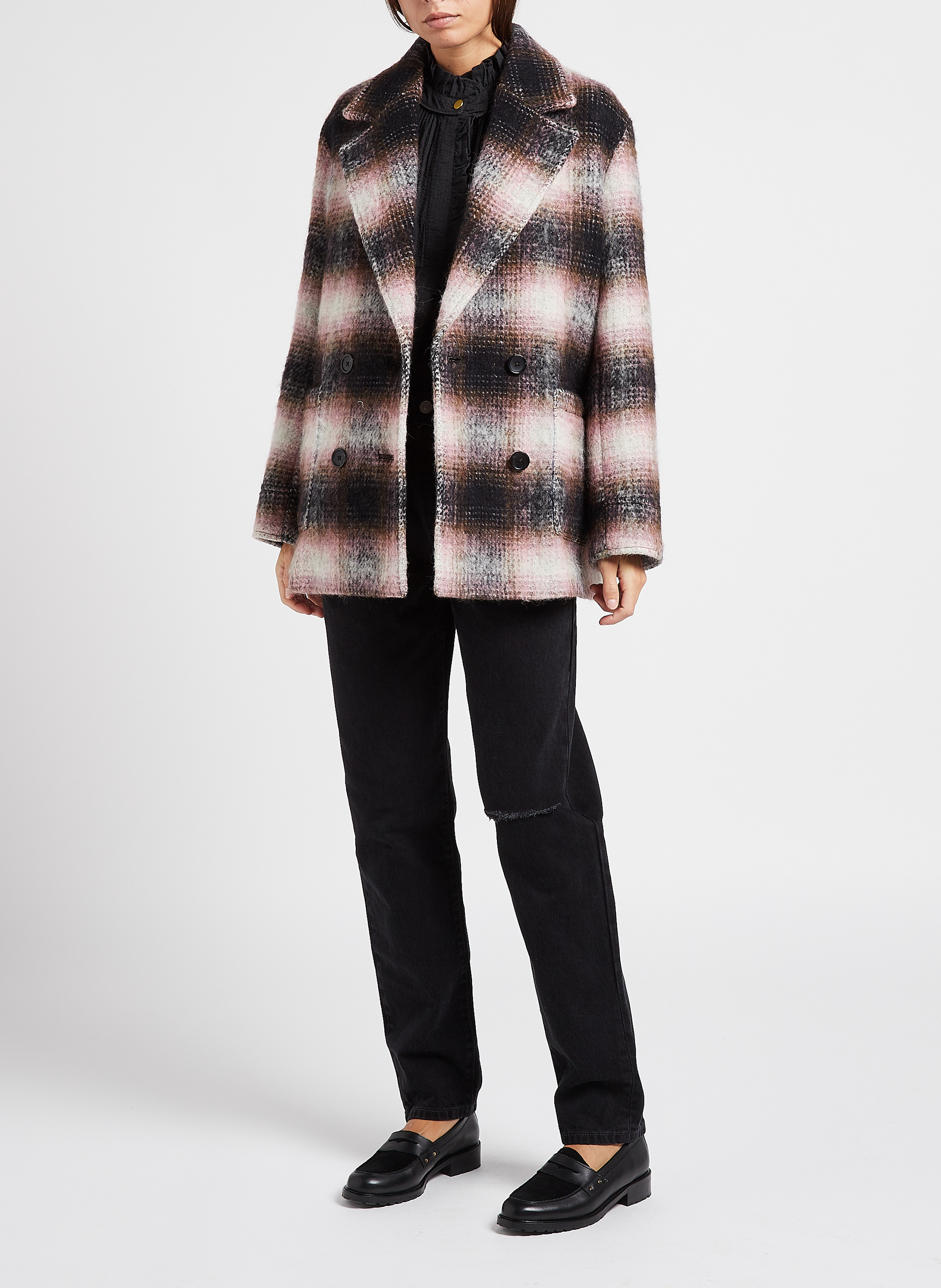 Printed cotton-blend coat with tailored collar PAUL SMITH Pink