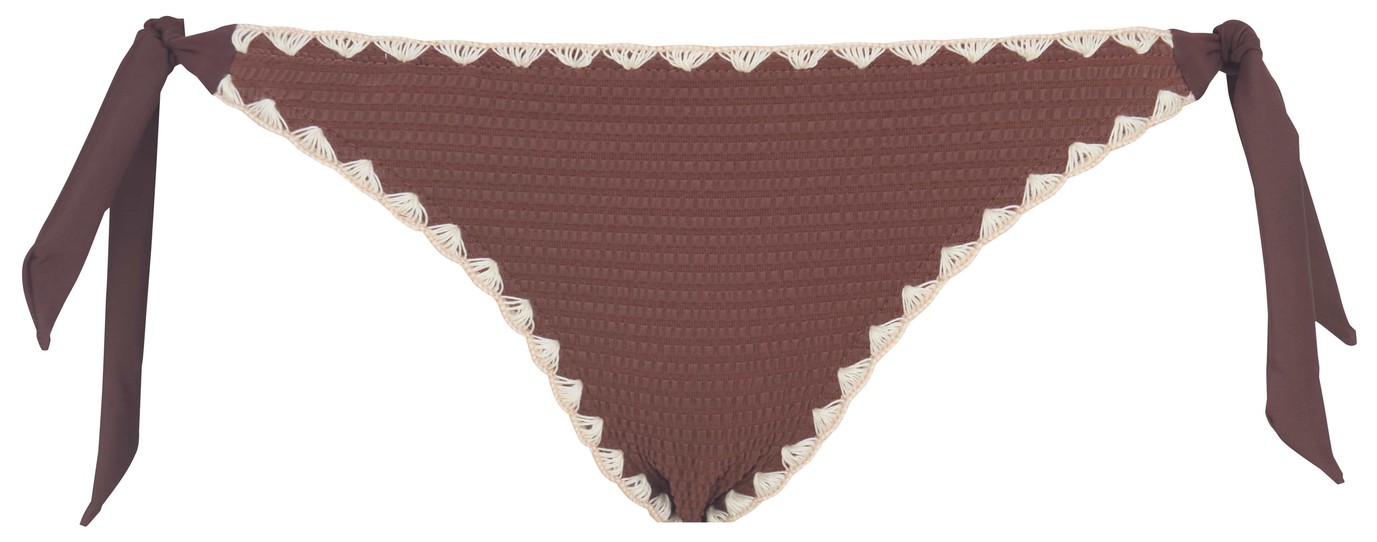 Textured Bottom with Embroideries BANANA MOON Brown