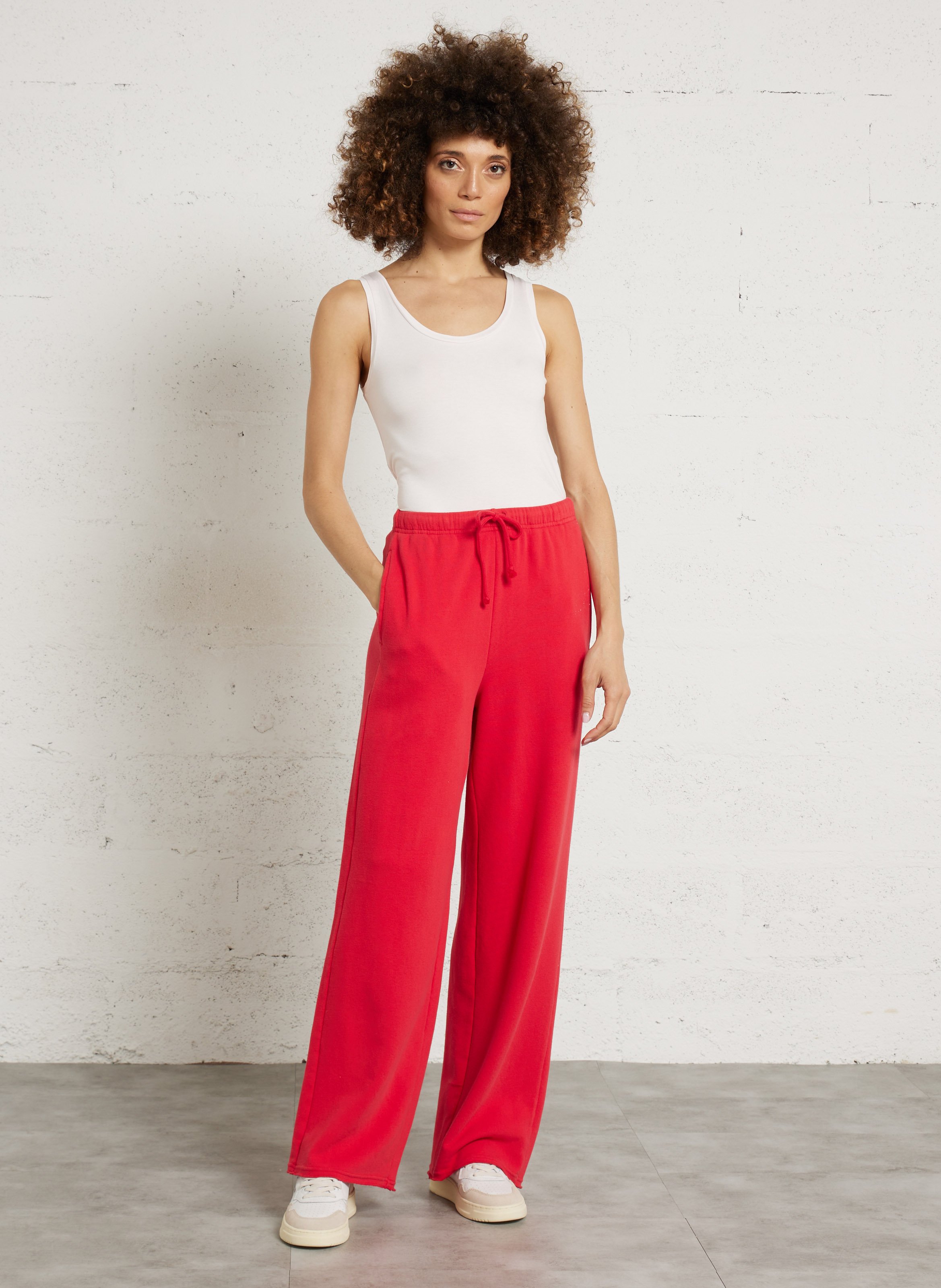 Straight tank top with wide straps MAJESTIC FILATURES Pink