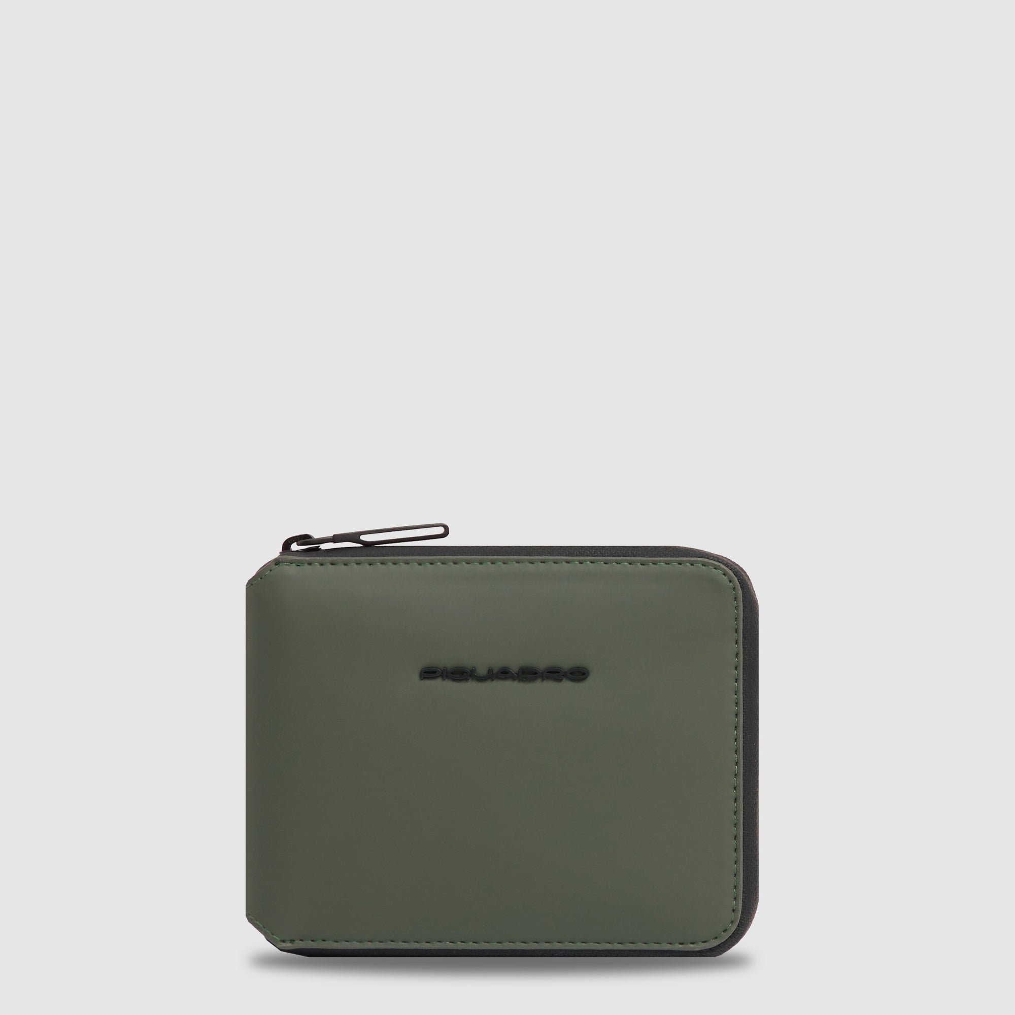 Men's zip wallet PIQUADRO Green