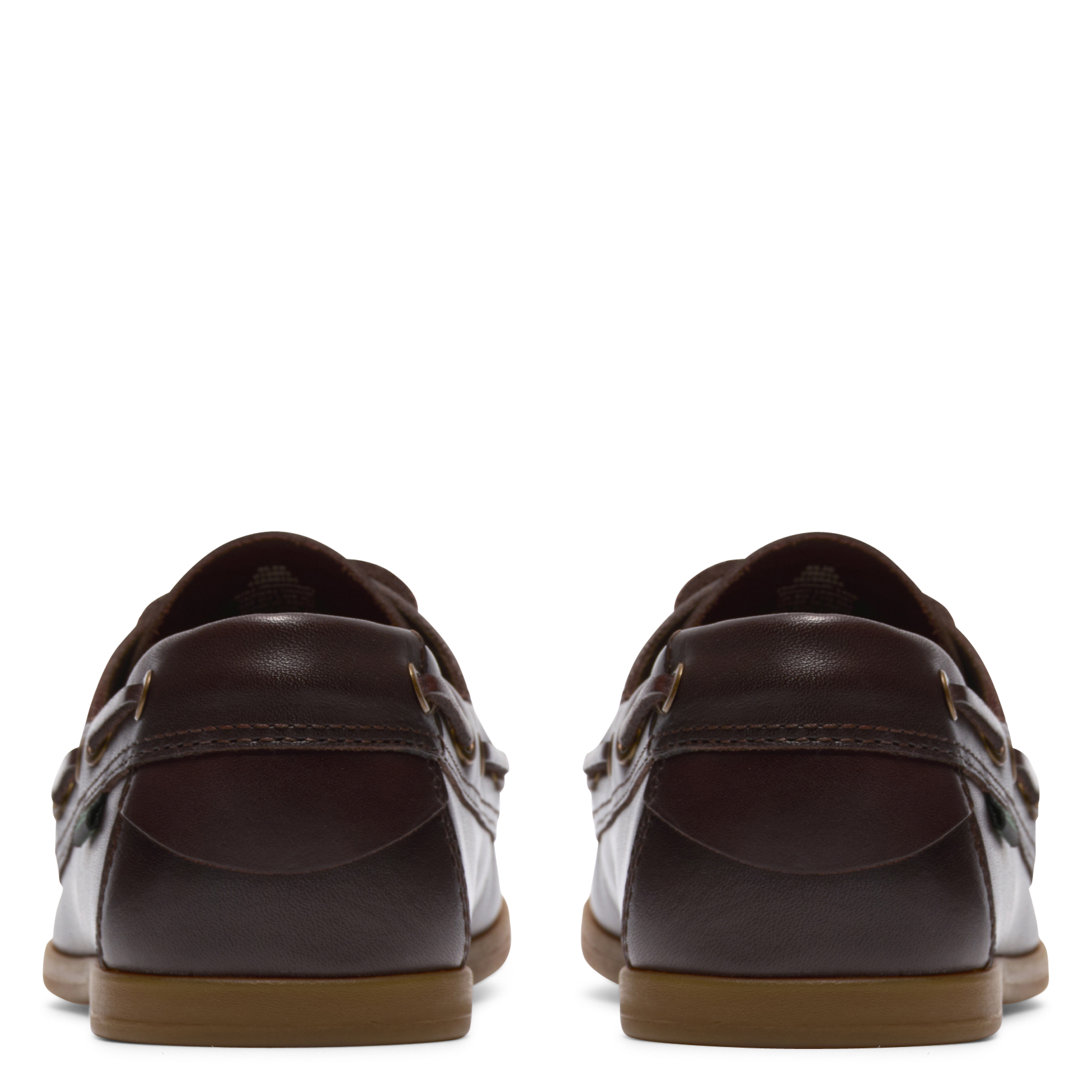 Leather deck shoes CLARKS Brown