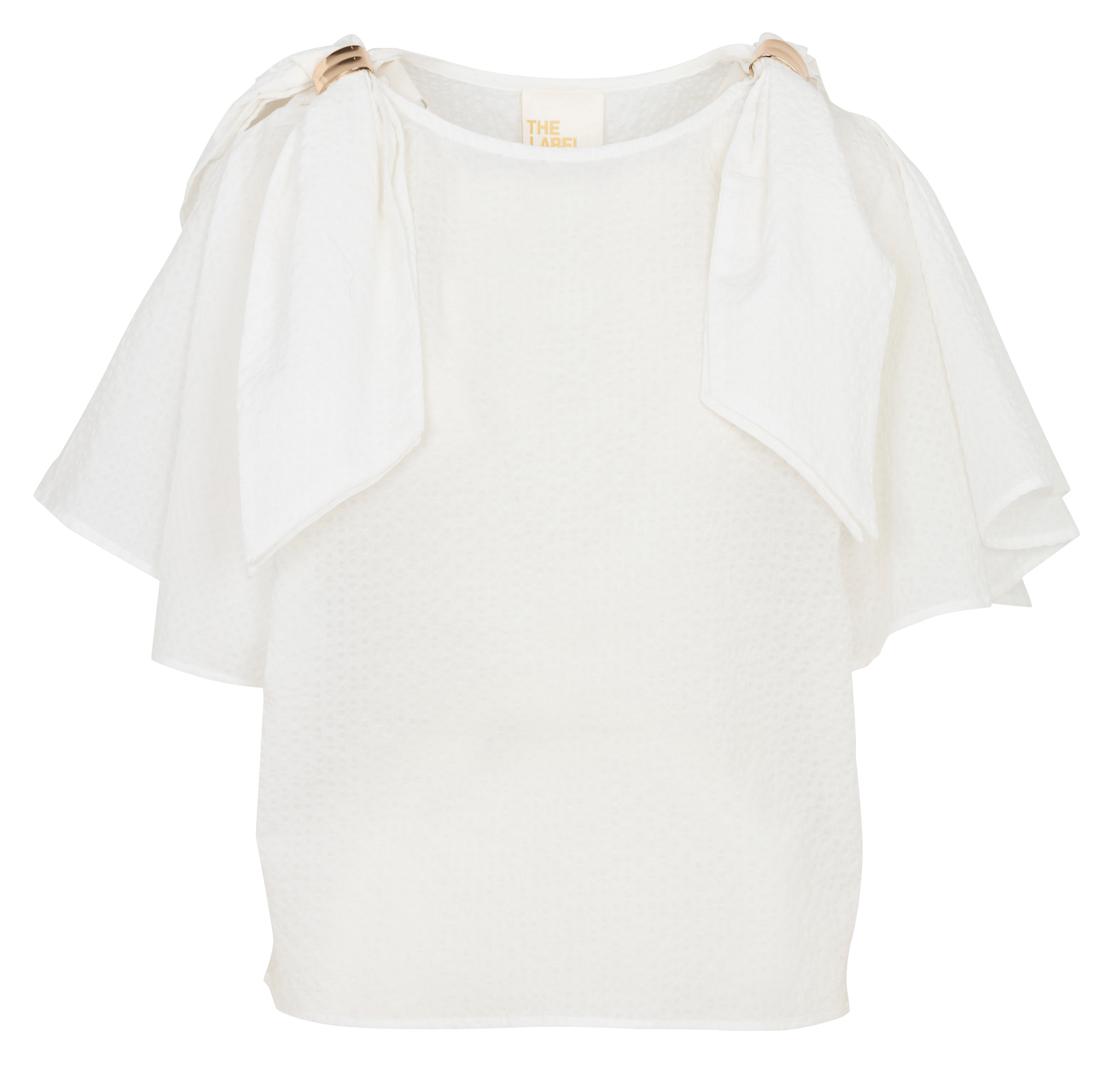 Weit geschnittenes Baumwoll-Top THE LABEL EDITION Weiss