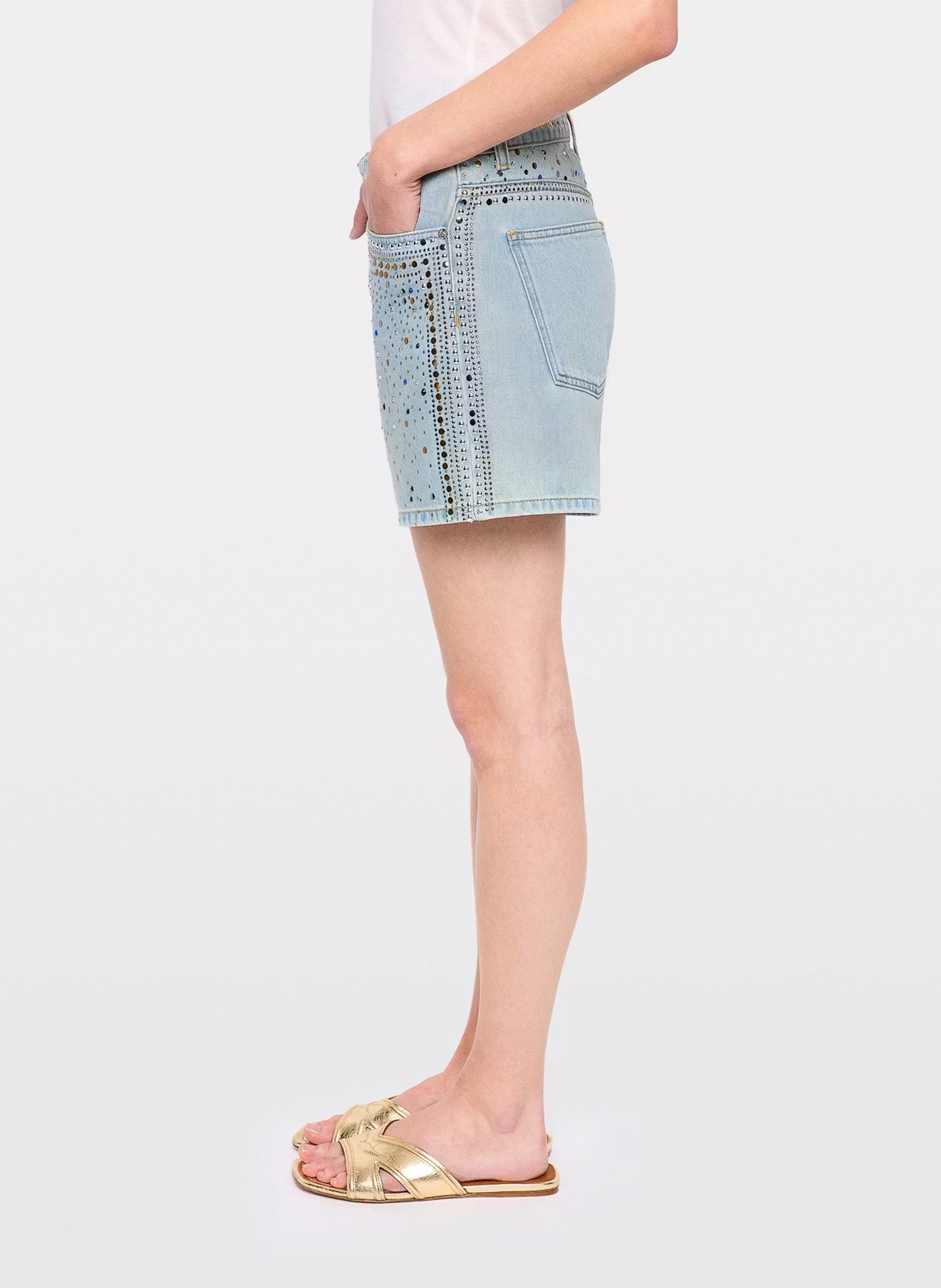 Short ample taille haute à strass ZADIG&VOLTAIRE Bleu