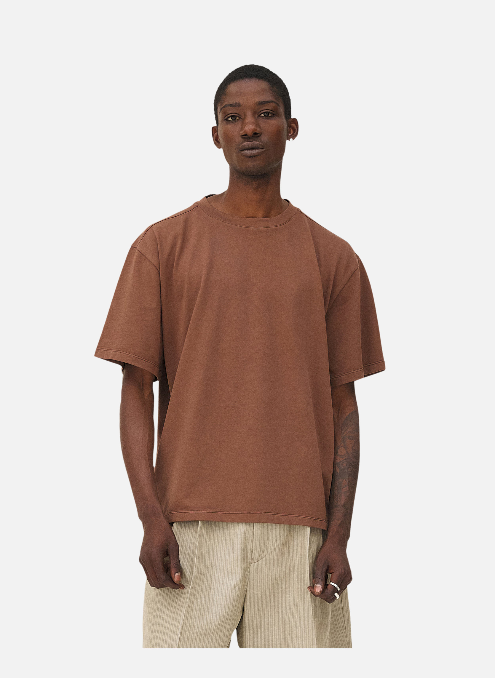 Oversized t-shirt GUMI MOCHA Noyoco Brown