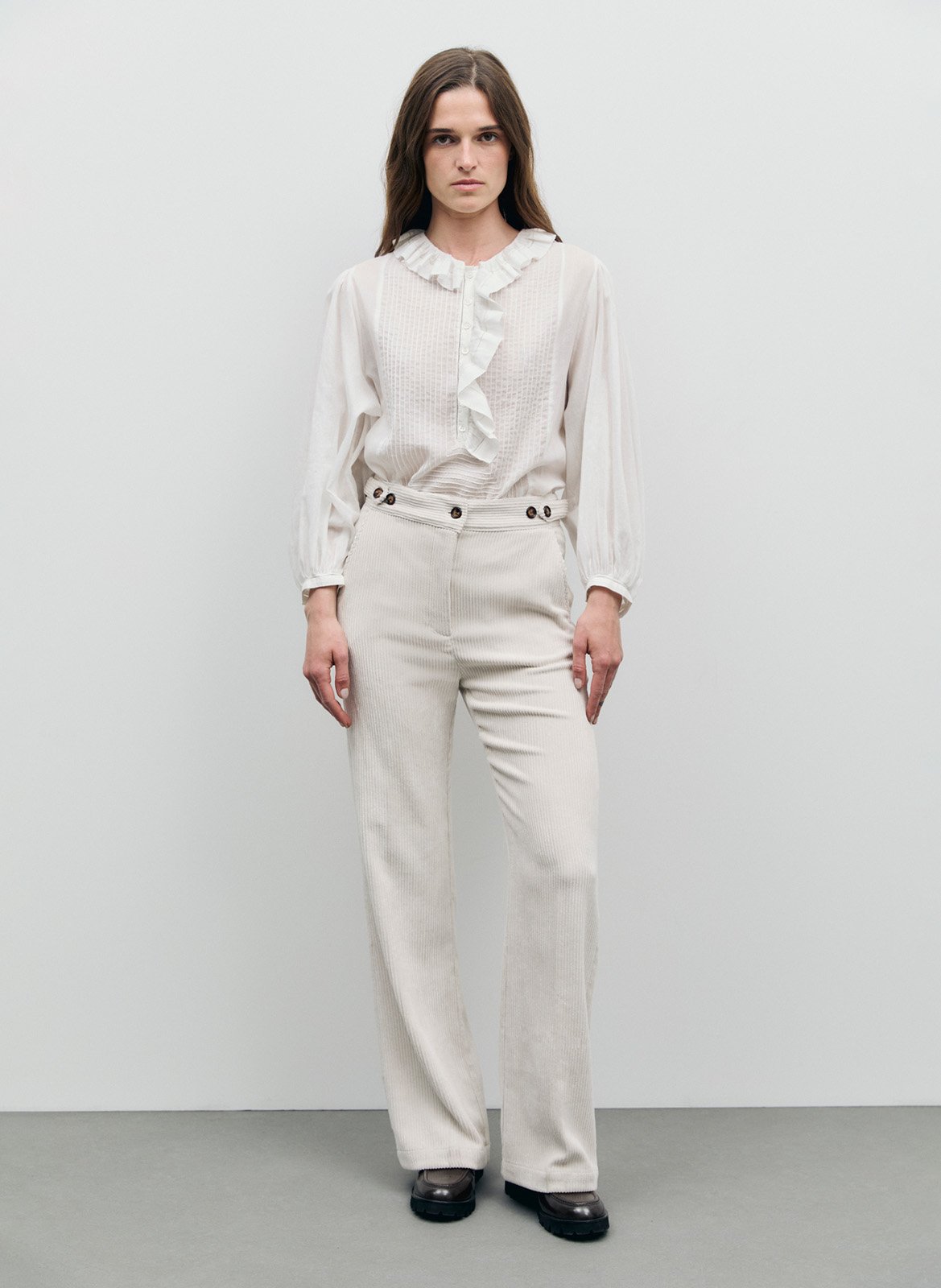 Wide-leg corduroy pants GERARD DAREL Beige
