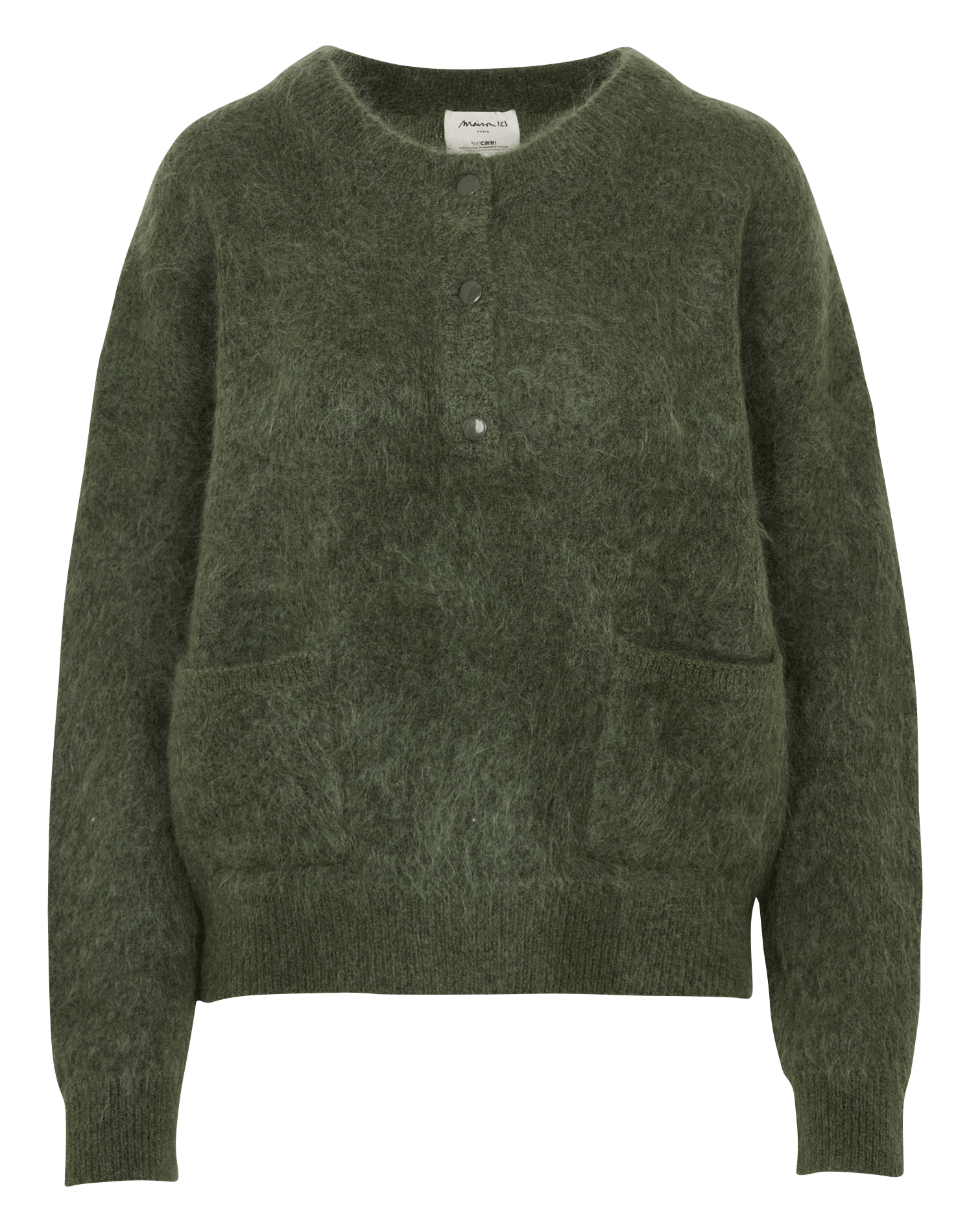 Pull oversize en laine mélangée MAISON 123 Vert